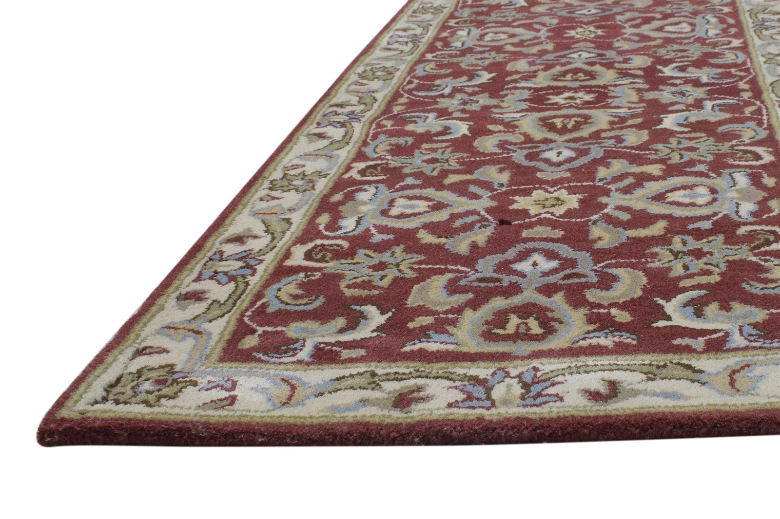 Hand Tufted Red Wool Rug 2' X 8' Persian Kashan Oriental Small Runner   7864852480149