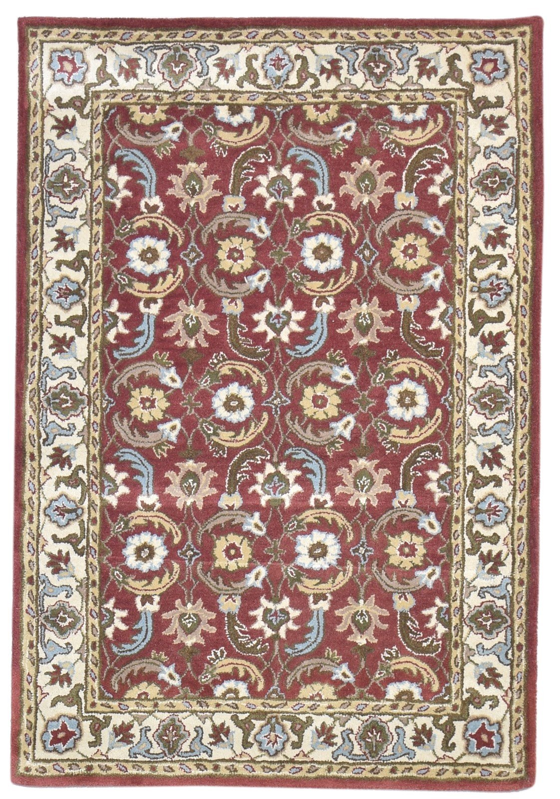 Hand Tufted Red Wool Rug 4' X 6' Persian Kashan Oriental Room Size Carpet   7864340054165