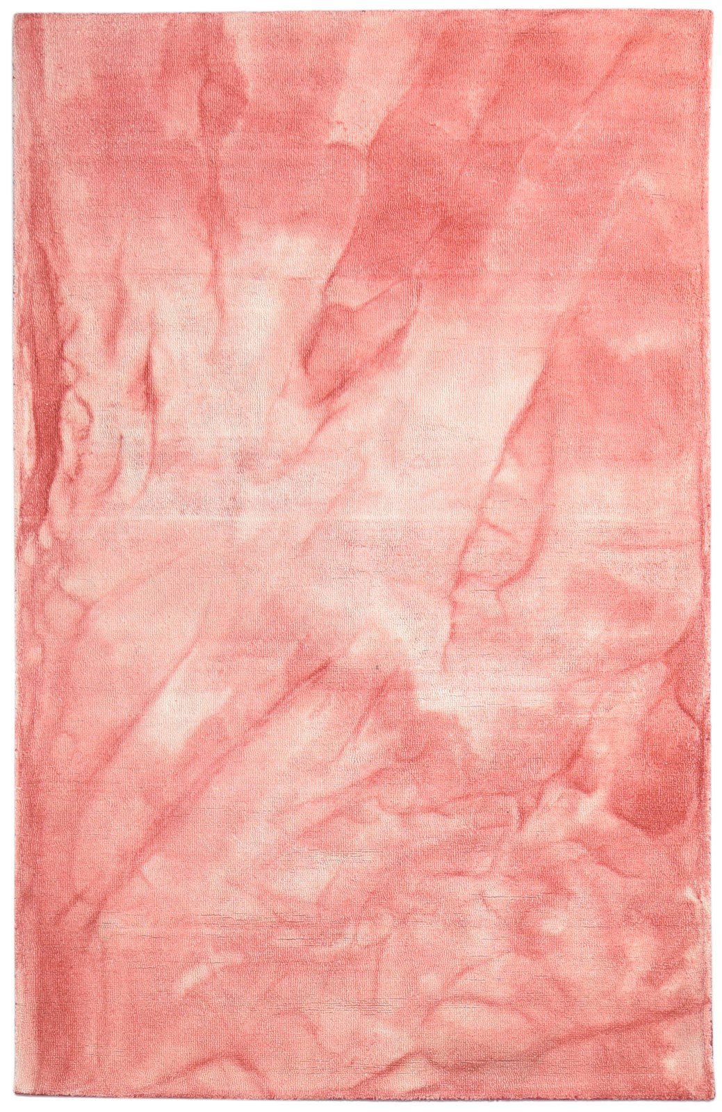 Hand Tufted Red Wool Rug 5' X 8' Modern Shibori Tie Dye Room Size Carpet   7865255919765