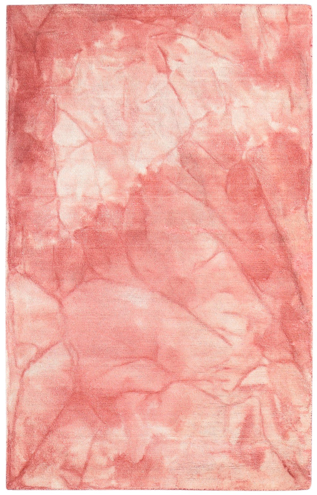 Hand Tufted Red Wool Rug 5' X 8' Modern Shibori Tie Dye Room Size Carpet   7865170591893