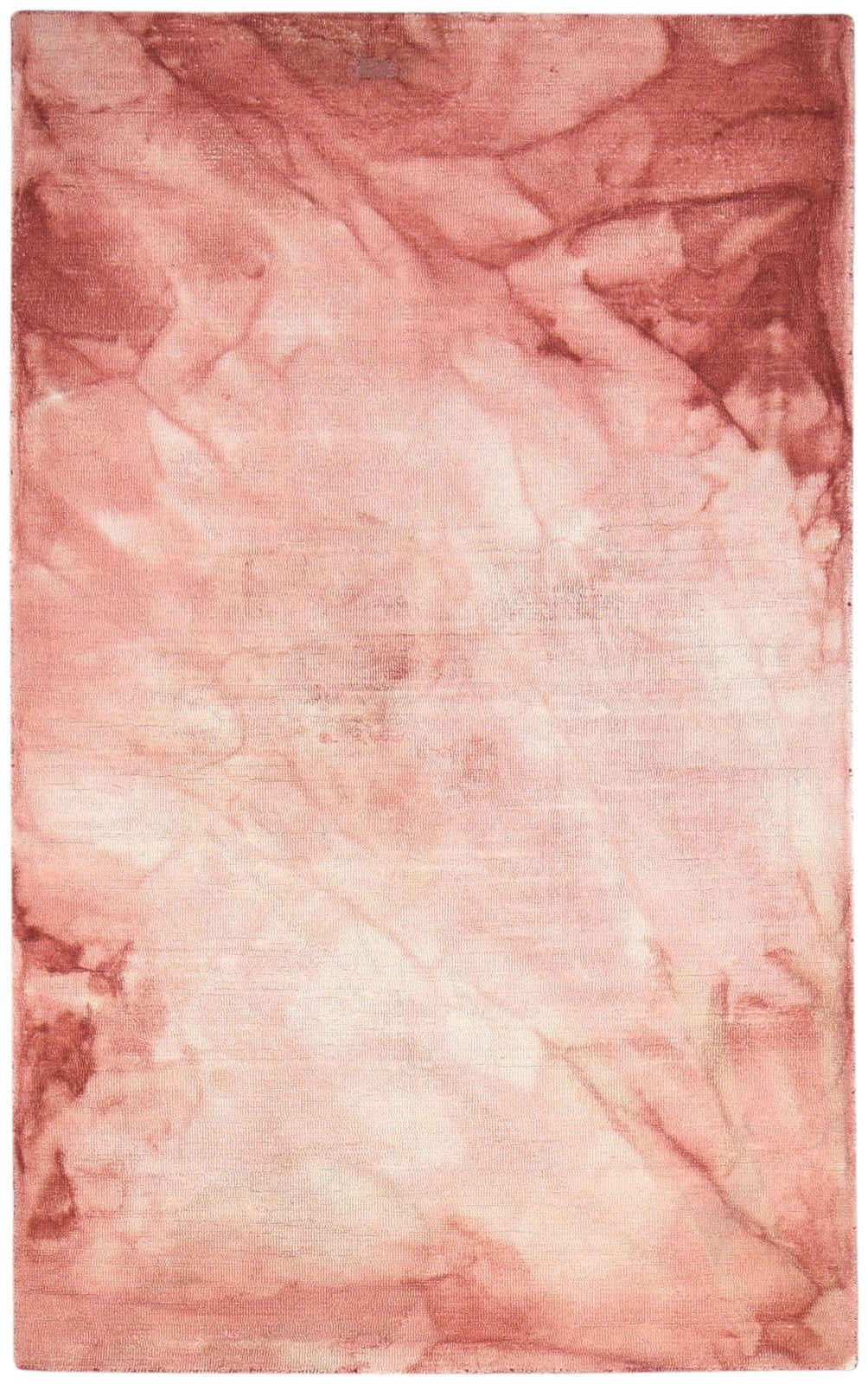Hand Tufted Red Wool Rug 5' X 8' Modern Shibori Tie Dye Room Size Carpet   7865172164757