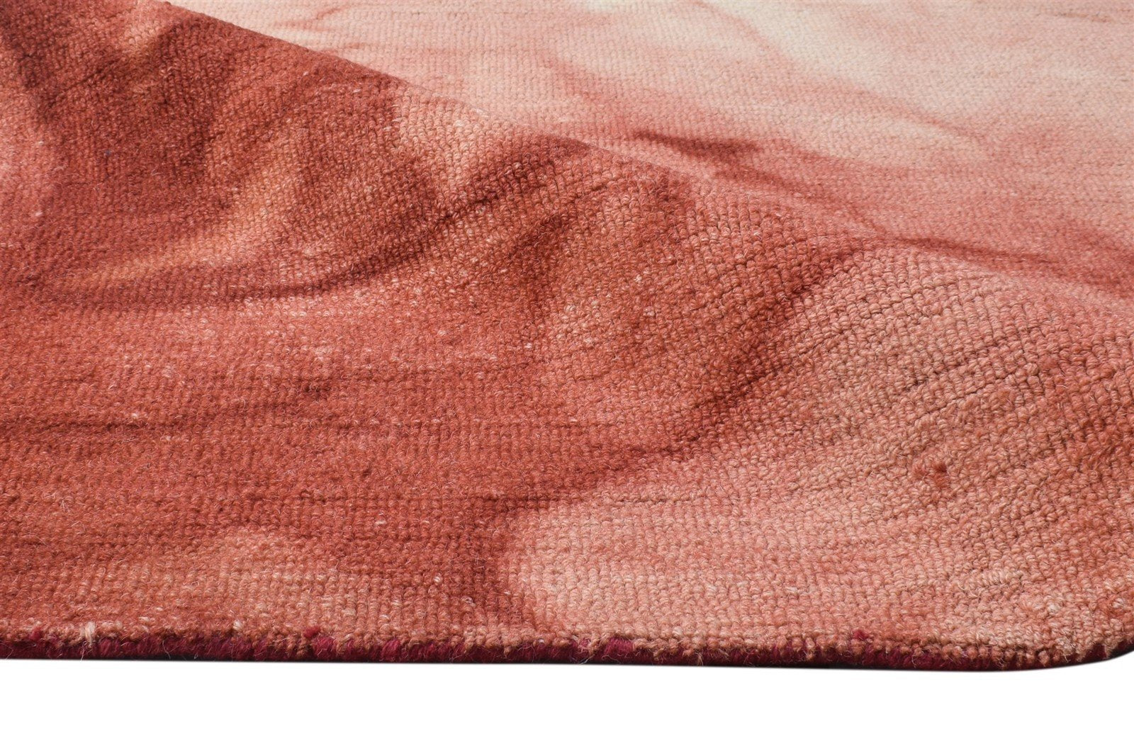 Brenna Hand Tufted Red Wool Rug 5' X 8' Modern Shibori Tie Dye   7865172164757