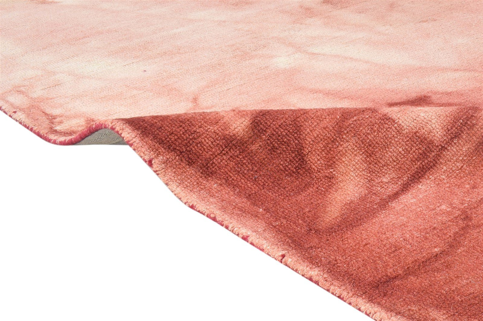 Brenna Hand Tufted Red Wool Rug 5' X 8' Modern Shibori Tie Dye   7865172164757