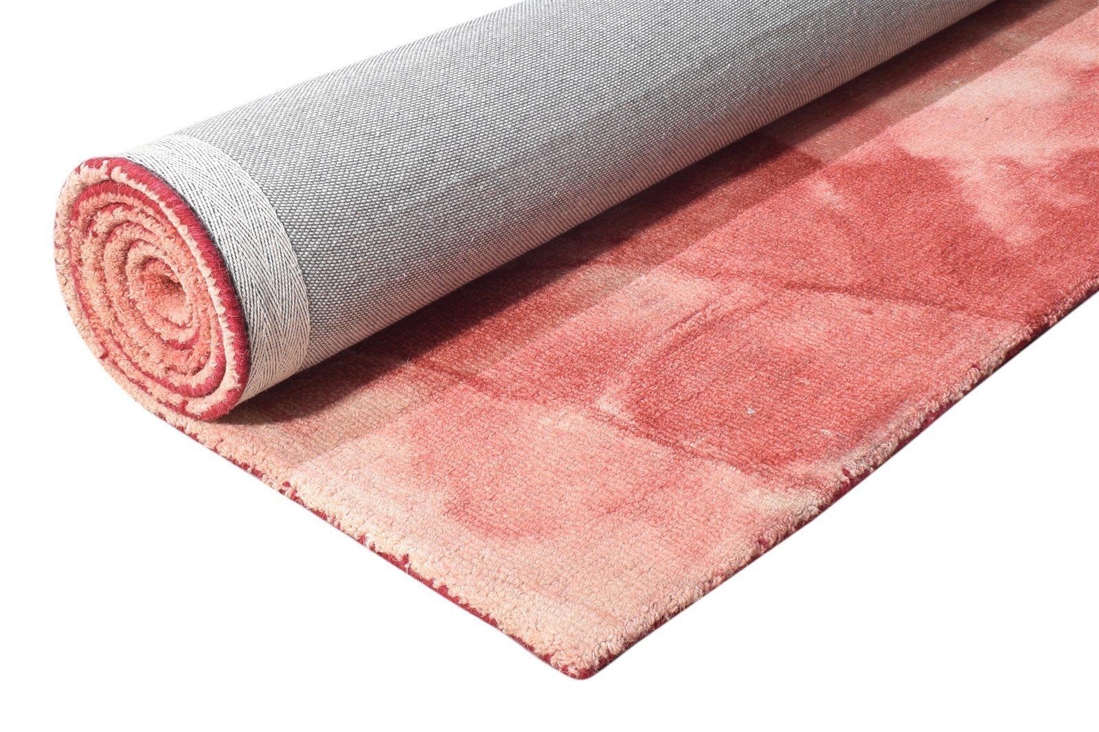 Hali Hand Tufted Red Wool Rug 5' X 8' Modern Shibori Tie Dye   7865172754581