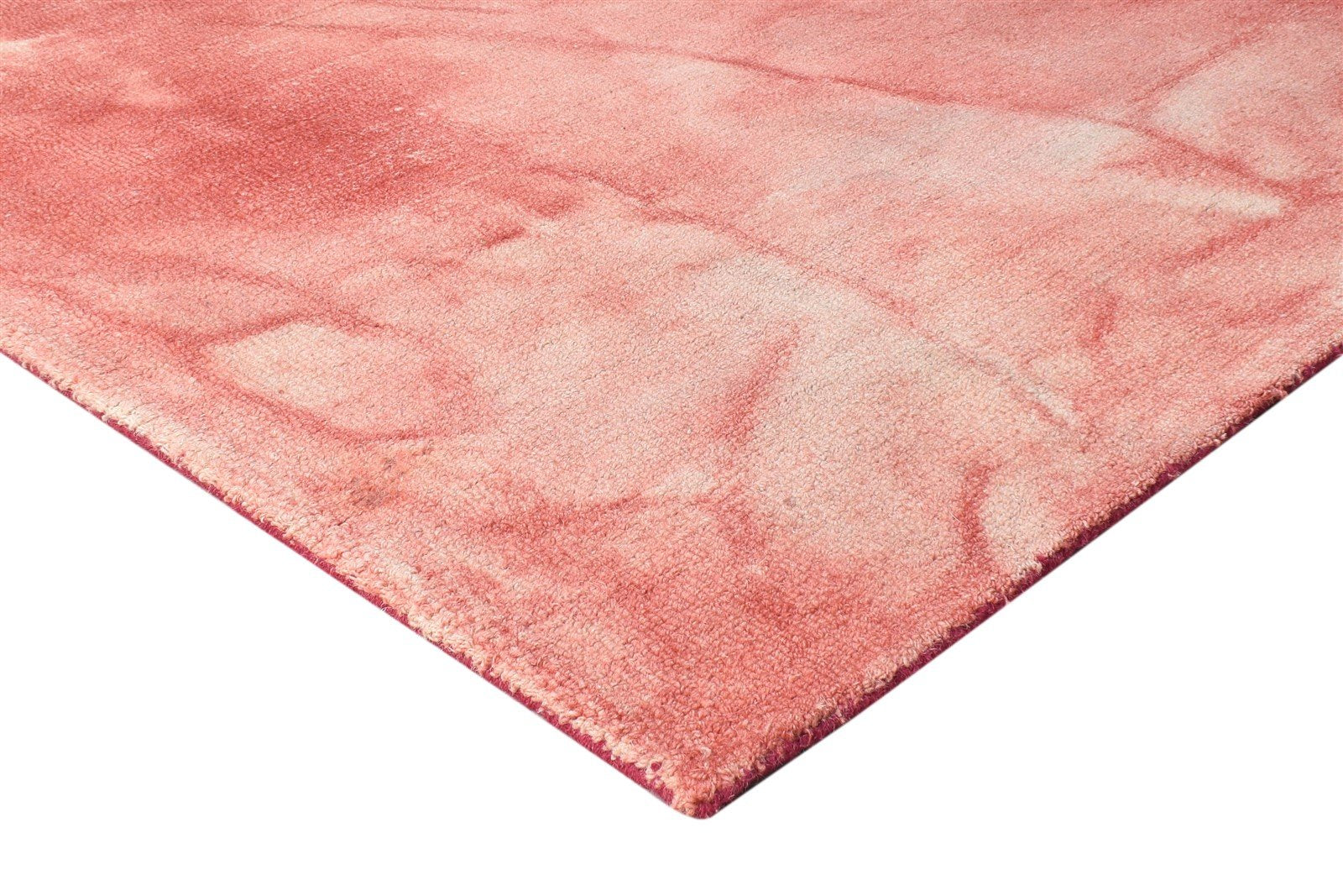 Hand Tufted Red Wool Rug 5' X 8' Modern Shibori Tie Dye Room Size Carpet   7865173704853