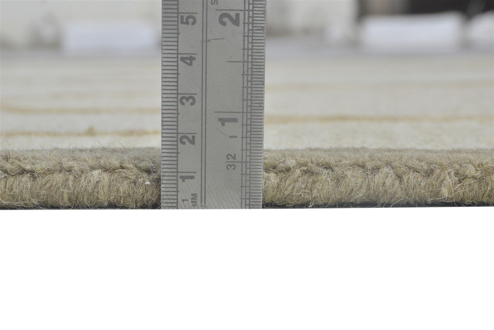 Charlean Hand Tufted Sand Wool Rug 5' X 8' Modern Moroccan Trellis   7864274682005
