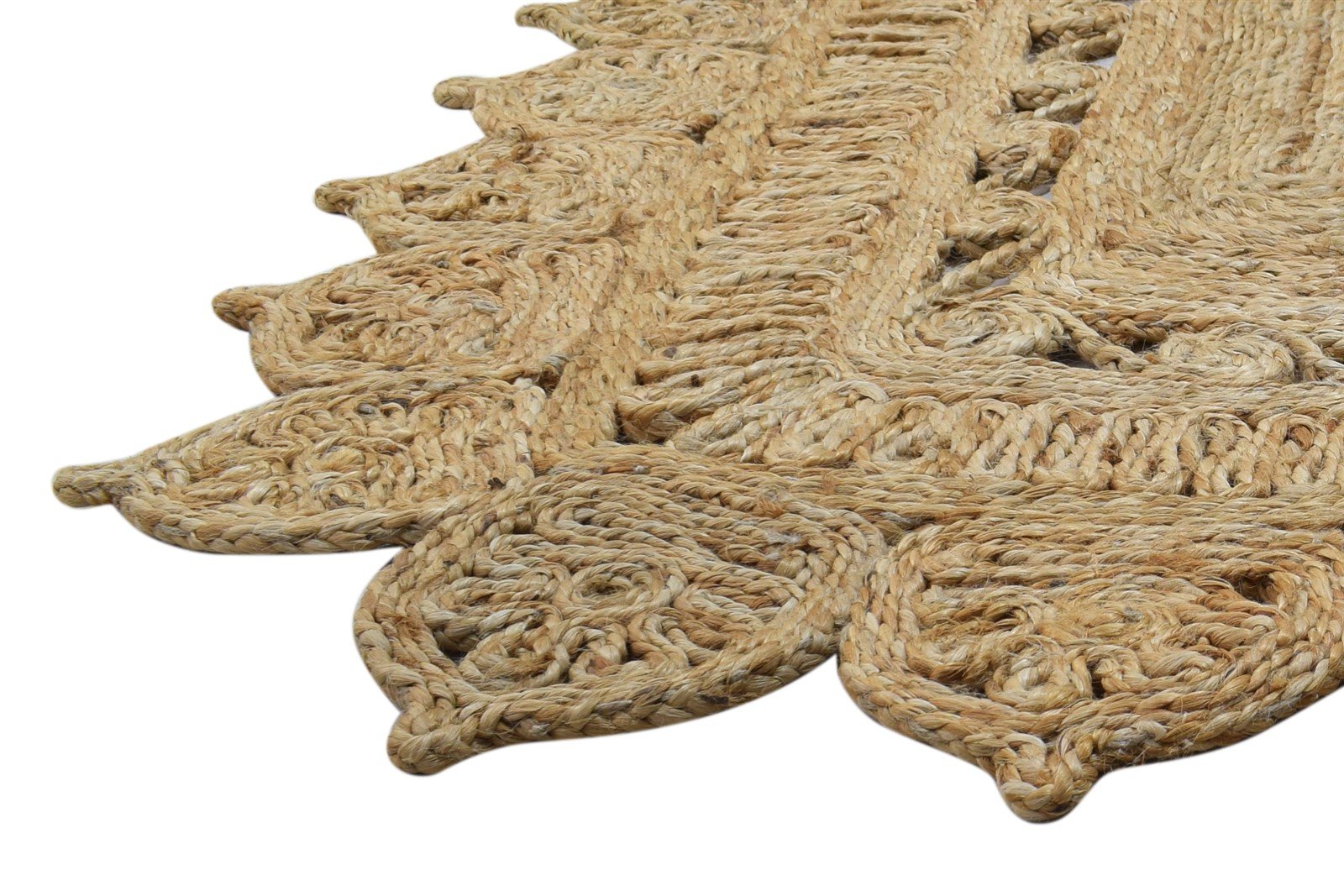 Hand Woven Beige Jute Rug 3' X 9' Modern Scandinavian Solid Room Size Runner   7864311840917