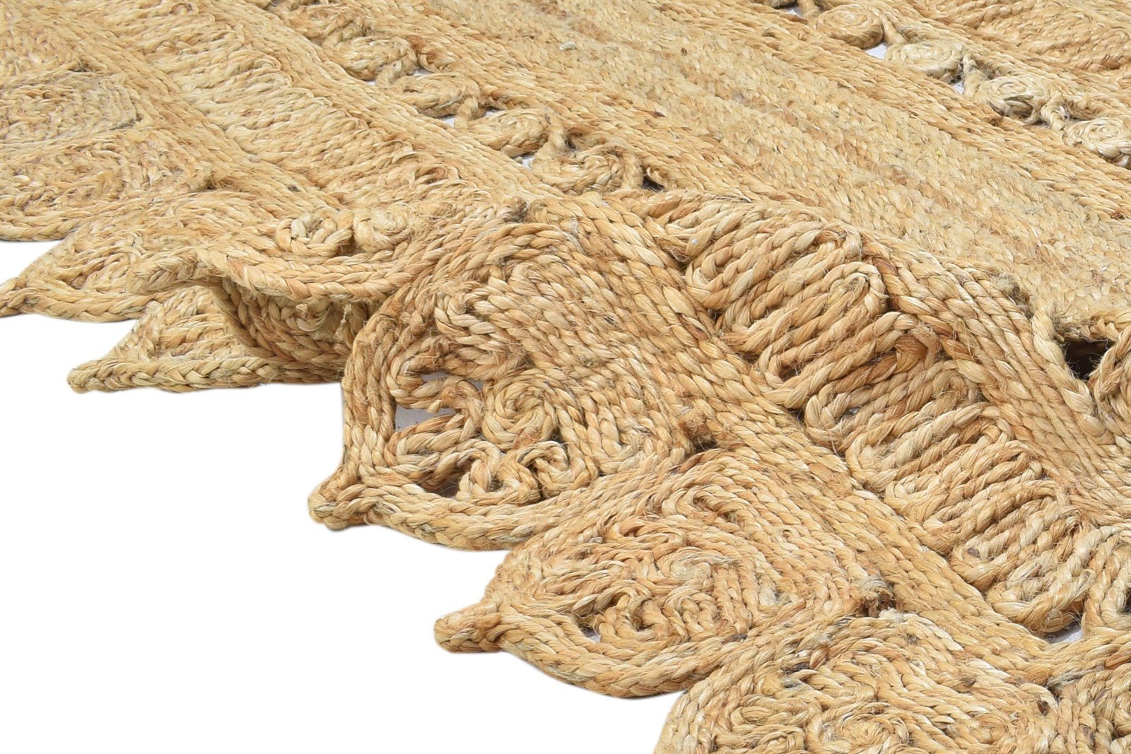 Hand Woven Beige Jute Rug 3' X 9' Modern Scandinavian Solid Room Size Runner   7864311840917