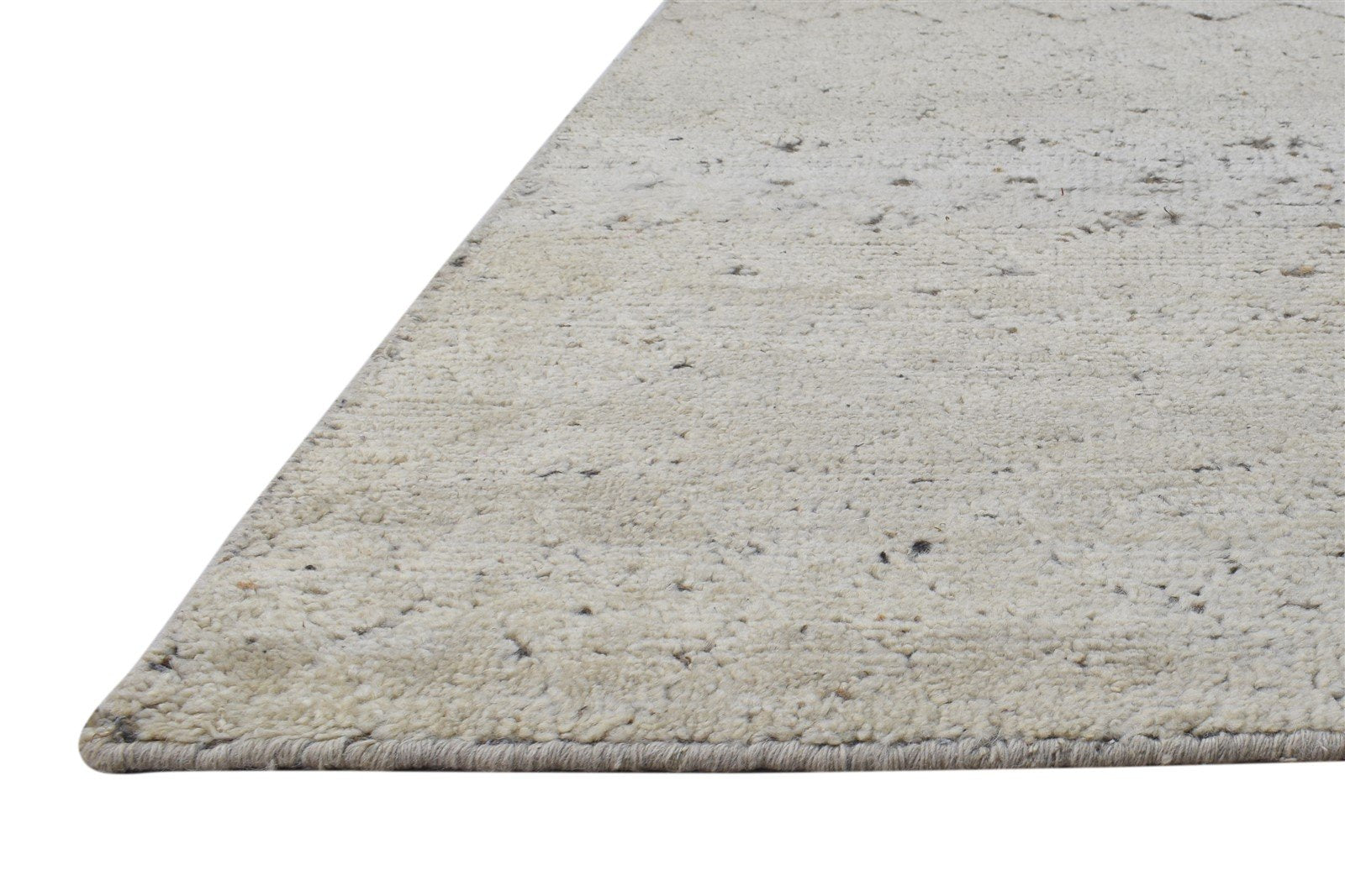 Hand Woven Beige Silk Rug 8' X 10' Modern Scandinavian Tribal Large Carpet   7864788615317