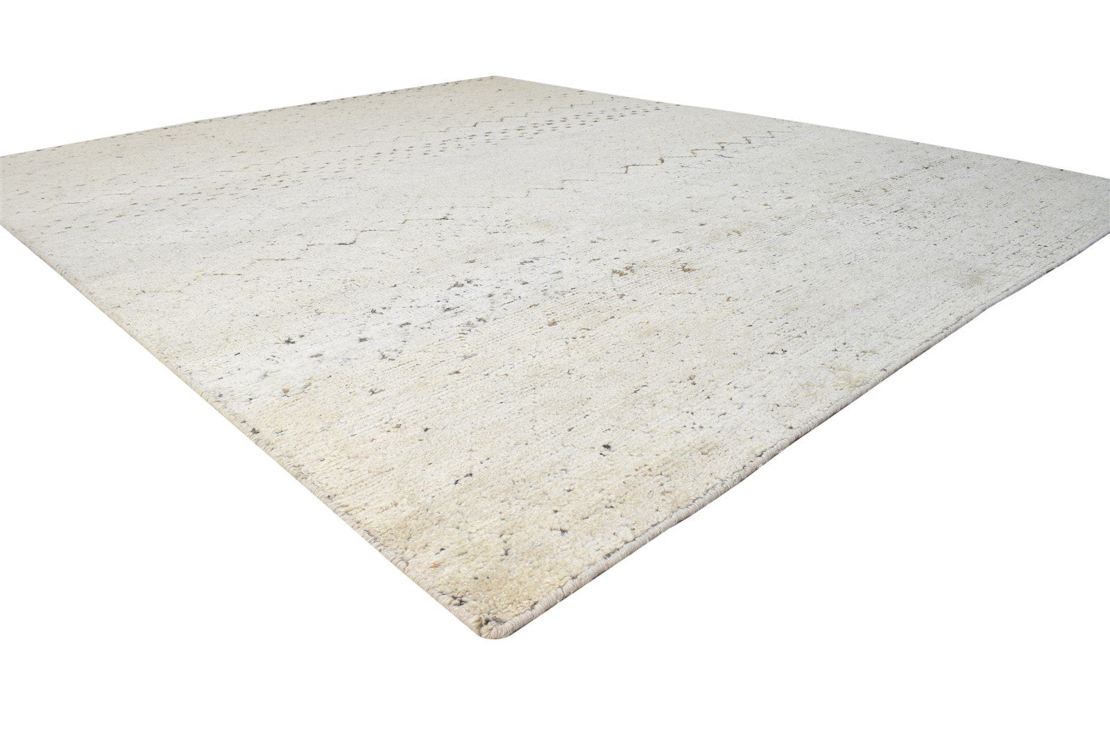Hand Woven Beige Silk Rug 8' X 10' Modern Scandinavian Tribal Large Carpet   7864788615317