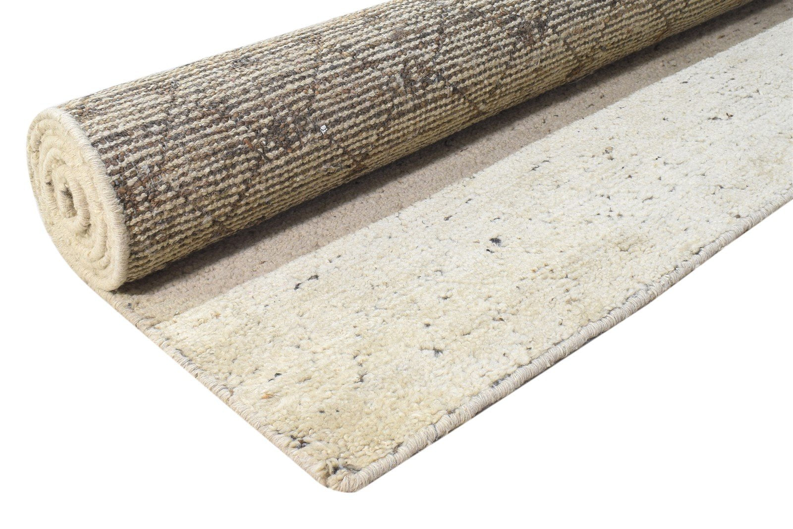 Hand Woven Beige Silk Rug 8' X 10' Modern Scandinavian Tribal Large Carpet   7864788615317