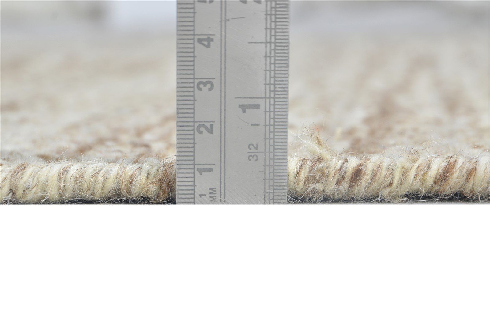 Hand Woven Beige Wool Rug 5' X 7' Modern Scandinavian Solid Room Size Carpet   7864920277141