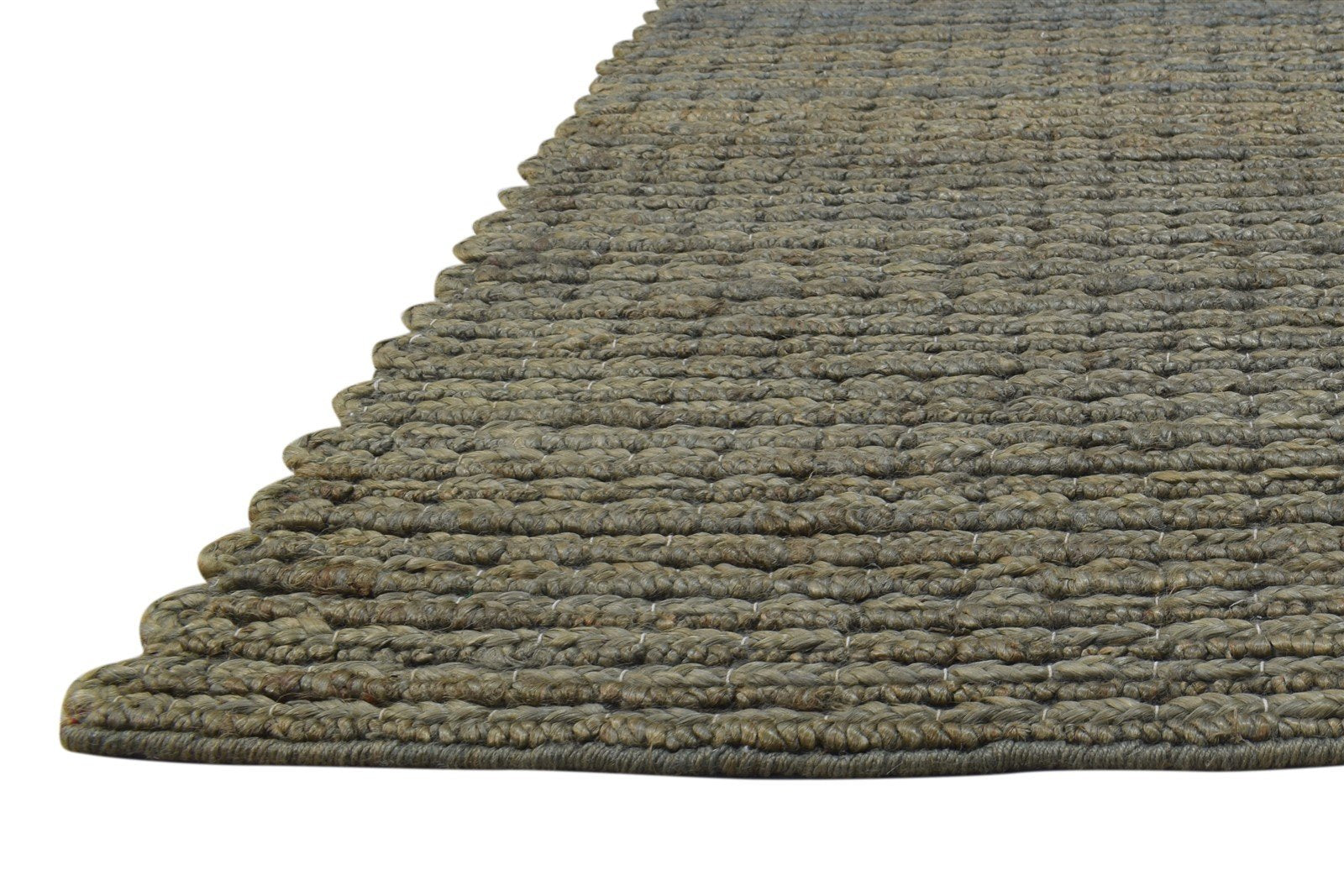 Hand Woven Brown Wool Rug 8' X 10' Modern Scandinavian Solid Large Carpet   7864788091029