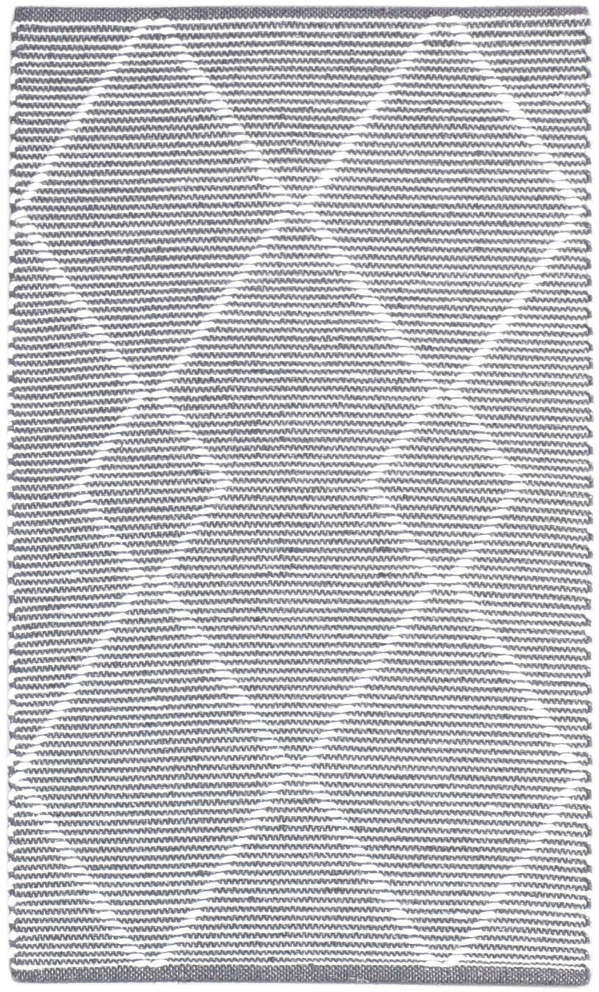 Hand Woven Charcoal New Zealand Wool Rug 3X4 Modern Scandinavian Geometric Small   7865178718357