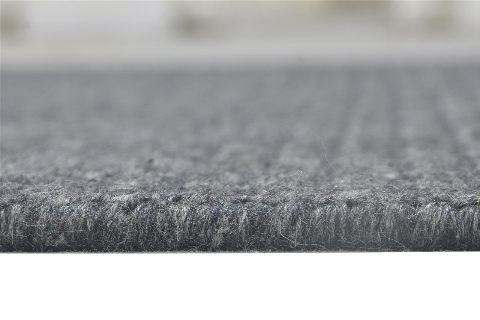 Hand Woven Charcoal Wool / Silk Rug 4X6 Modern Scandinavian Solid Room Size   7864226185365