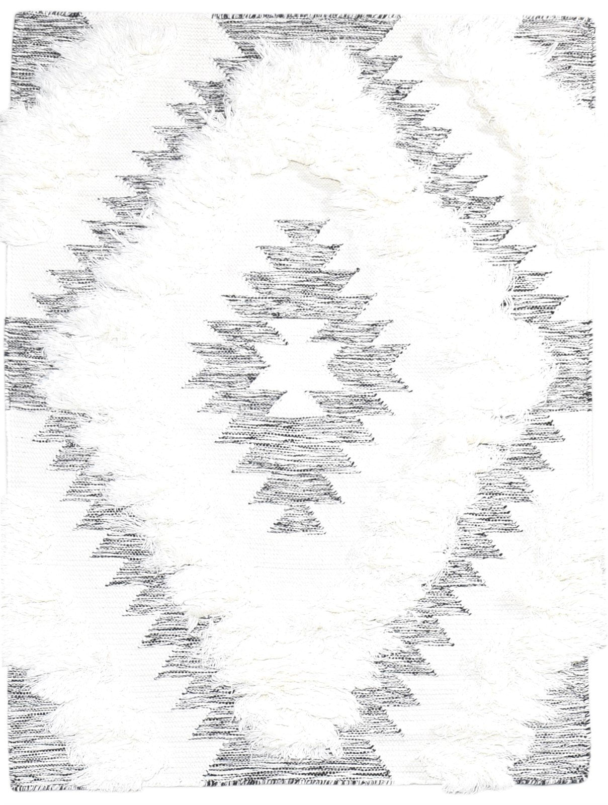 Hand Woven Cream Wool Rug 4' X 5' Modern Moroccan Modern Room Size Carpet   7865139396757
