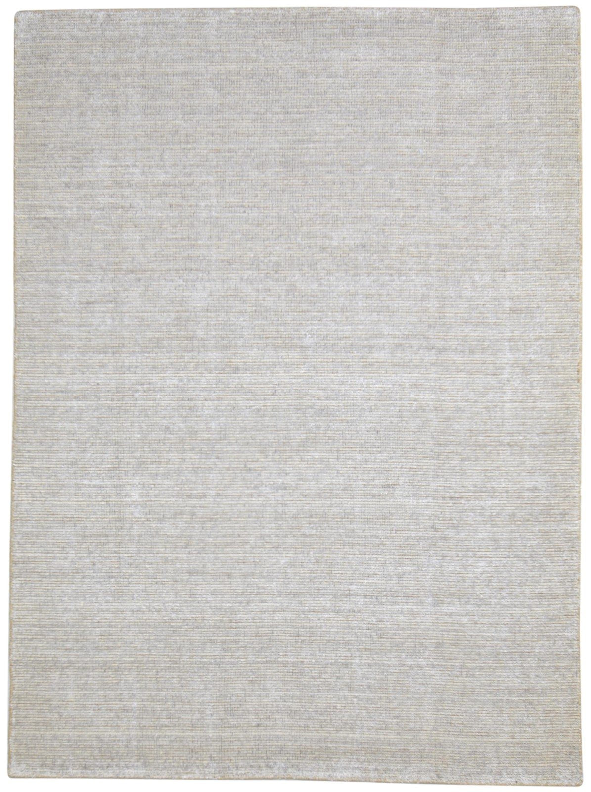 Hand Woven Grey Jute / Silk Rug 6X8 Modern Scandinavian Solid Room Size Carpet   7864179687573