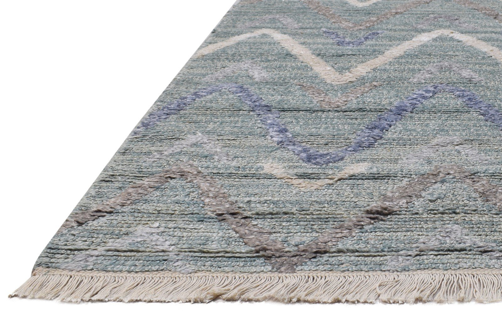 Hand Woven Grey Rayon From Bamboo Rug 8X10 Modern Moroccan Chevron Large Carpet   7864781701269