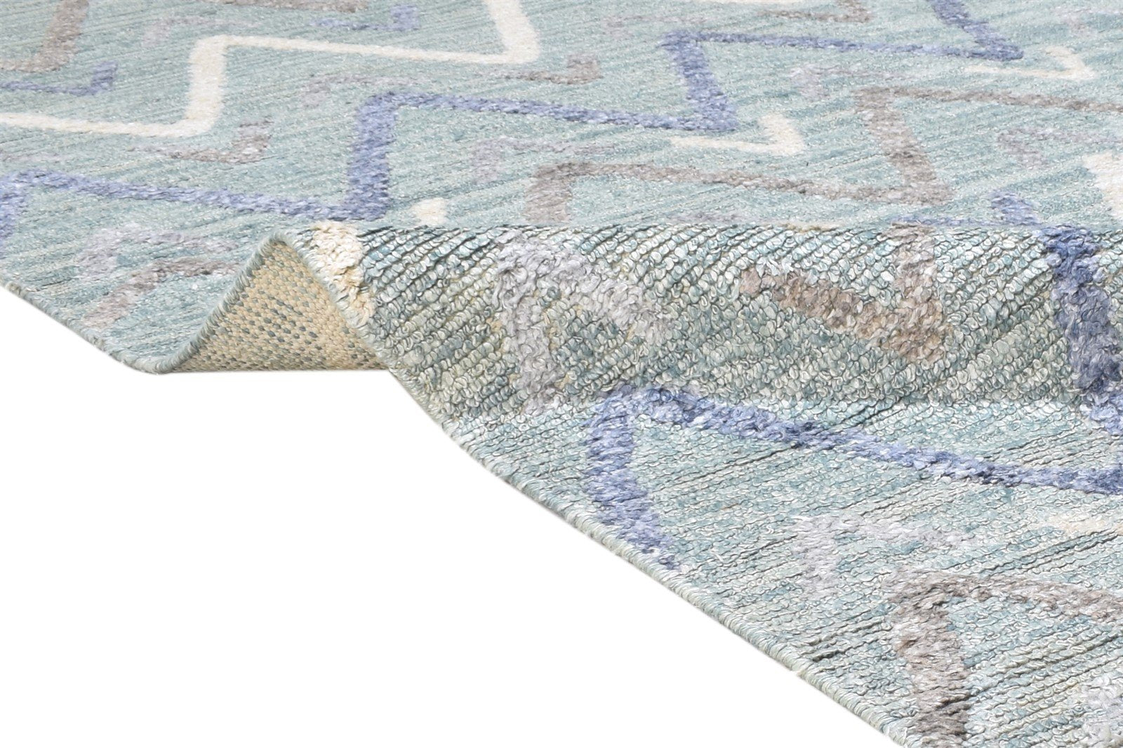 Hand Woven Grey Rayon From Bamboo Rug 8X10 Modern Moroccan Chevron Large Carpet   7864781701269