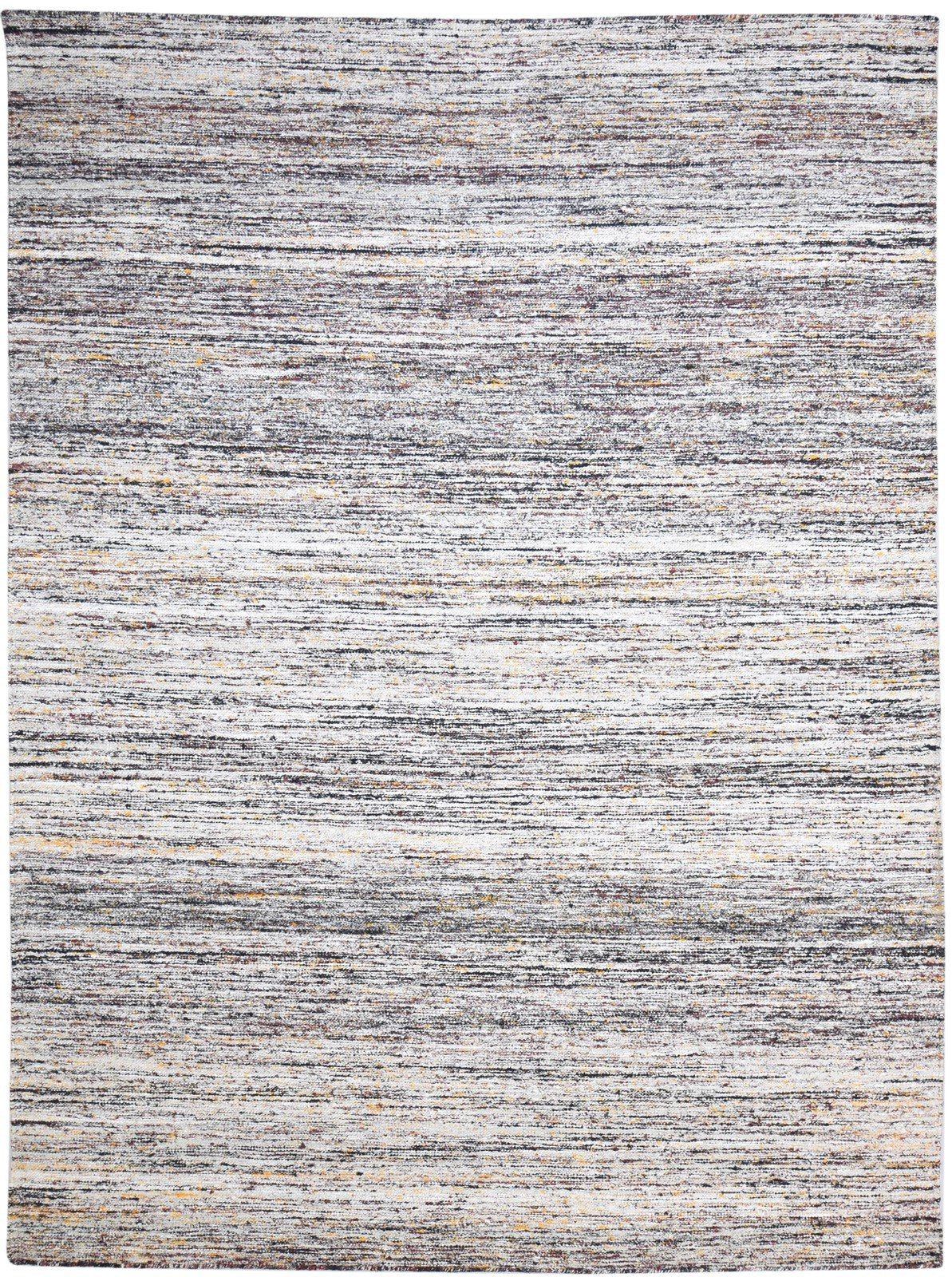 Hand Woven Grey Rayon From Bamboo Rug 8X11 Modern Scandinavian Striped Large   7864805130389