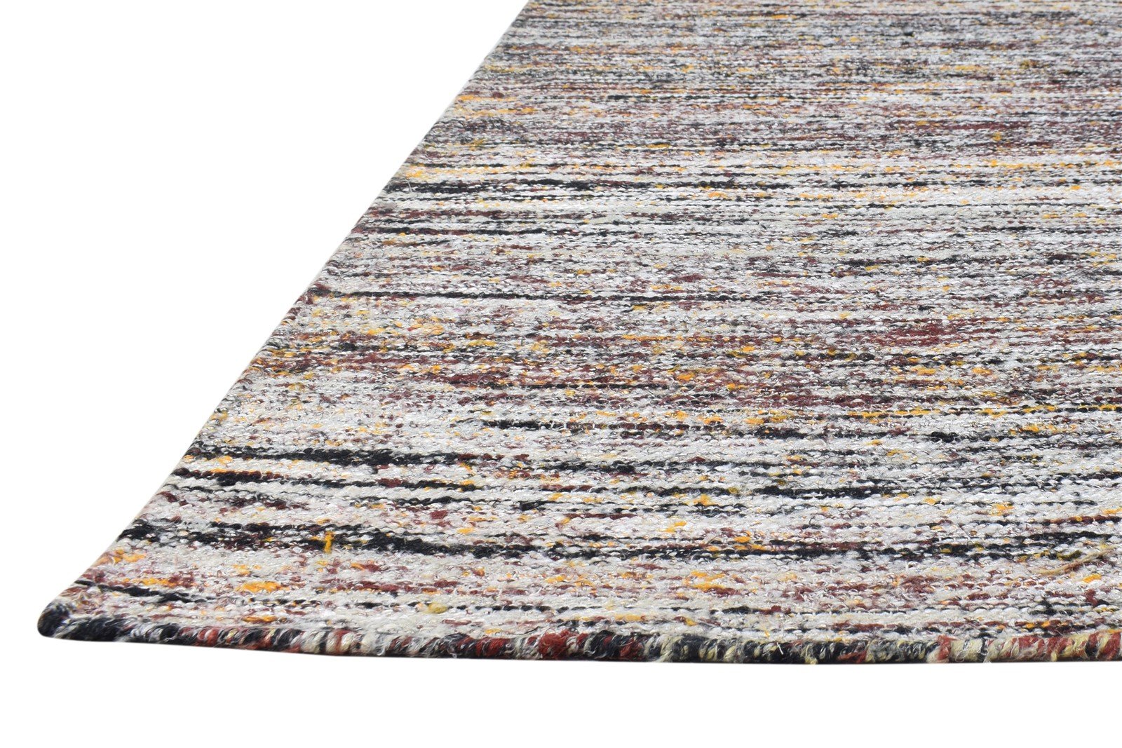 Hand Woven Grey Rayon From Bamboo Rug 8X11 Modern Scandinavian Striped Large   7864805130389