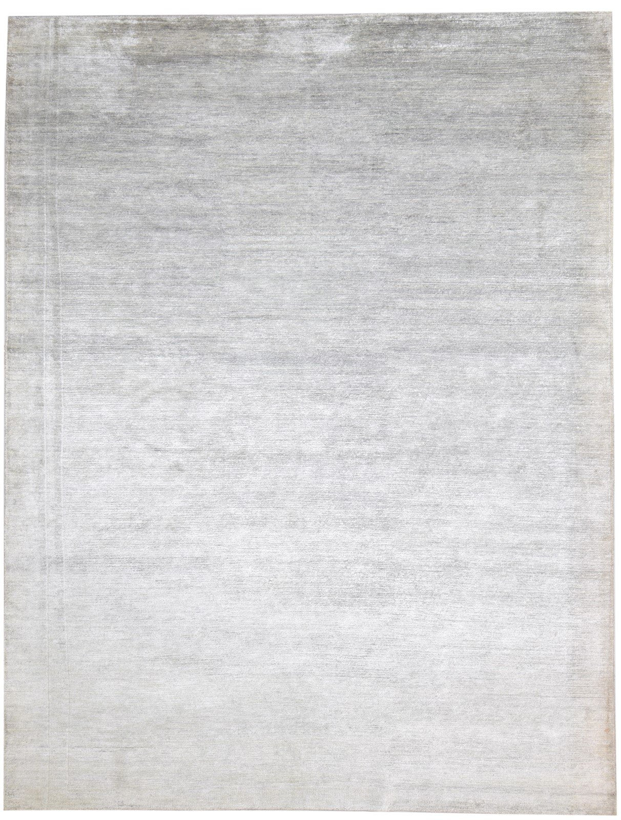 Hand Woven Grey Silk Rug 8' X 11' Modern Scandinavian Solid Large Carpet   7864933613717