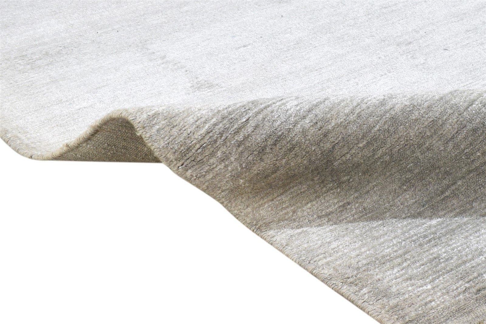 Hand Woven Grey Silk Rug 8' X 11' Modern Scandinavian Solid Large Carpet   7864933613717