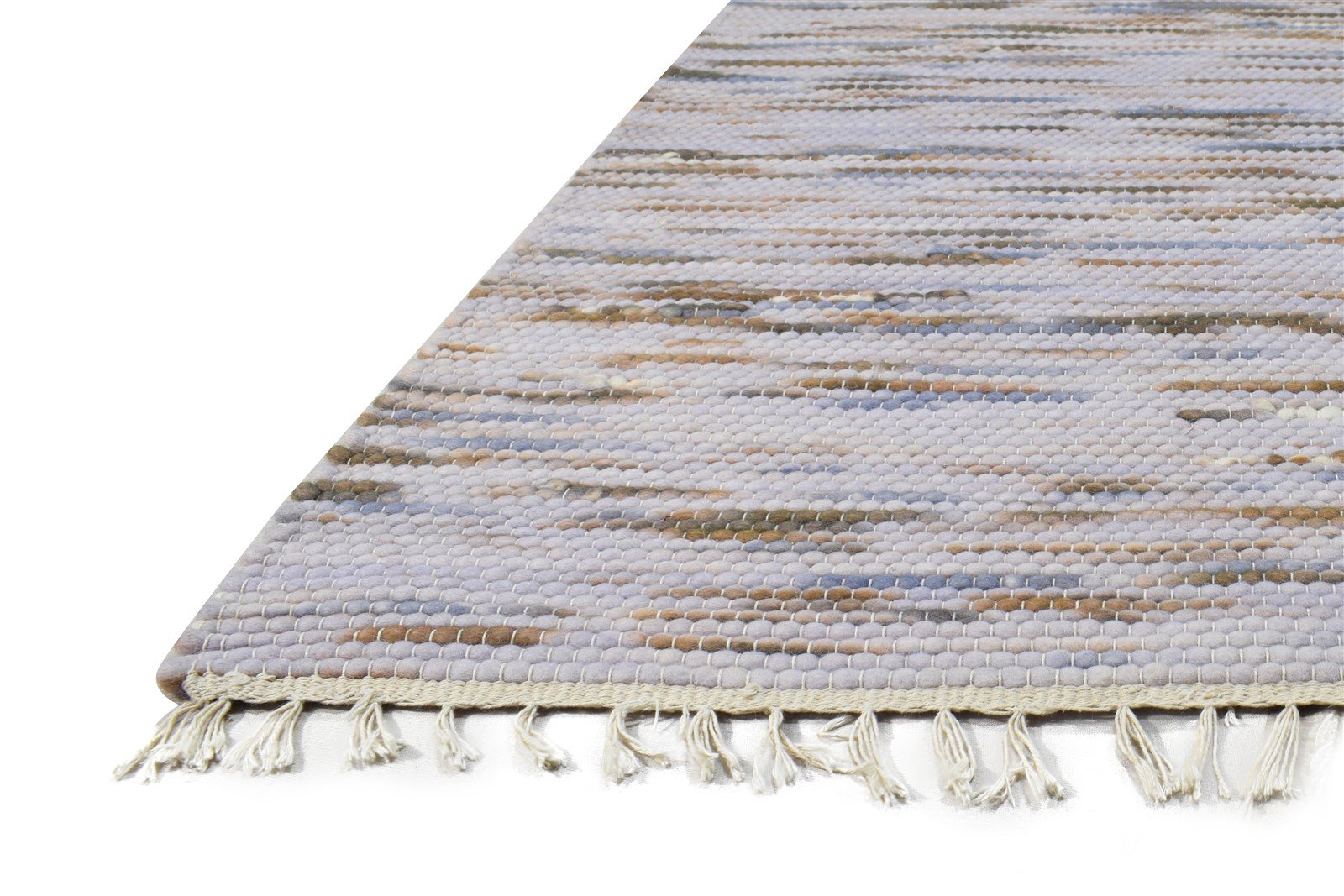Hand Woven Grey Wool Rug 5' X 7' Modern Scandinavian Abstract Room Size Carpet   7865007866005