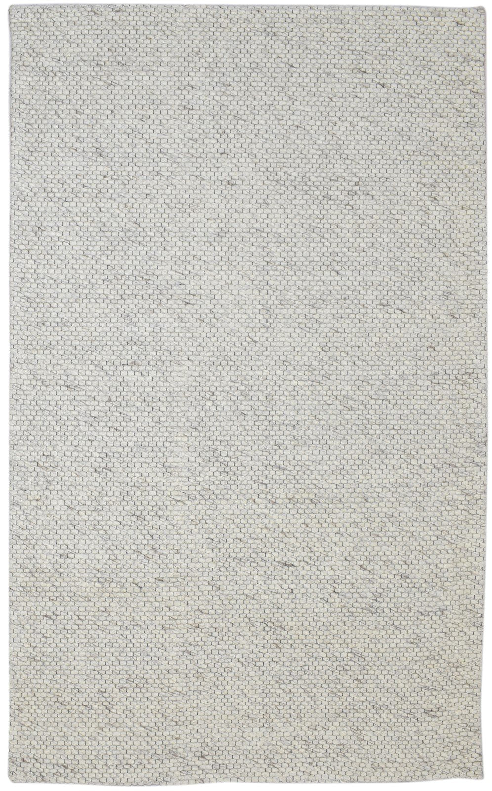Hand Woven Grey Wool Rug 5' X 8' Modern Scandinavian Striped Room Size Carpet   7860680065173