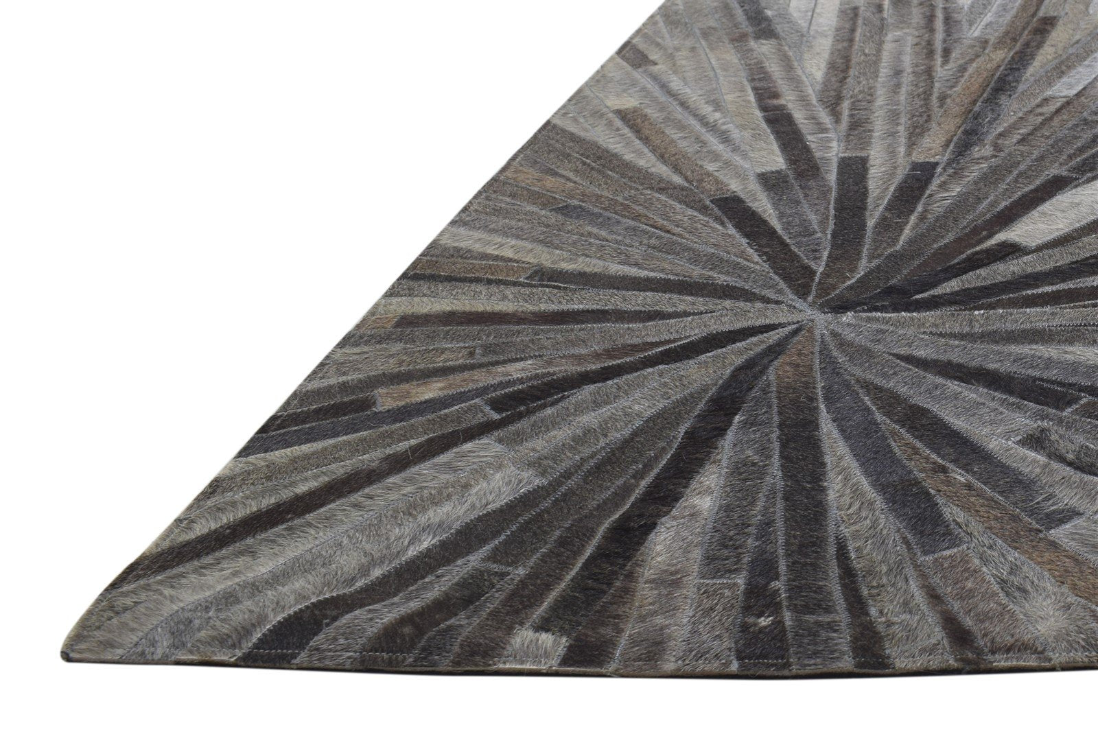 Hand Woven Ivory Leather Rug 5X8 Modern Scandinavian Abstract Room Size Carpet   7864431837333