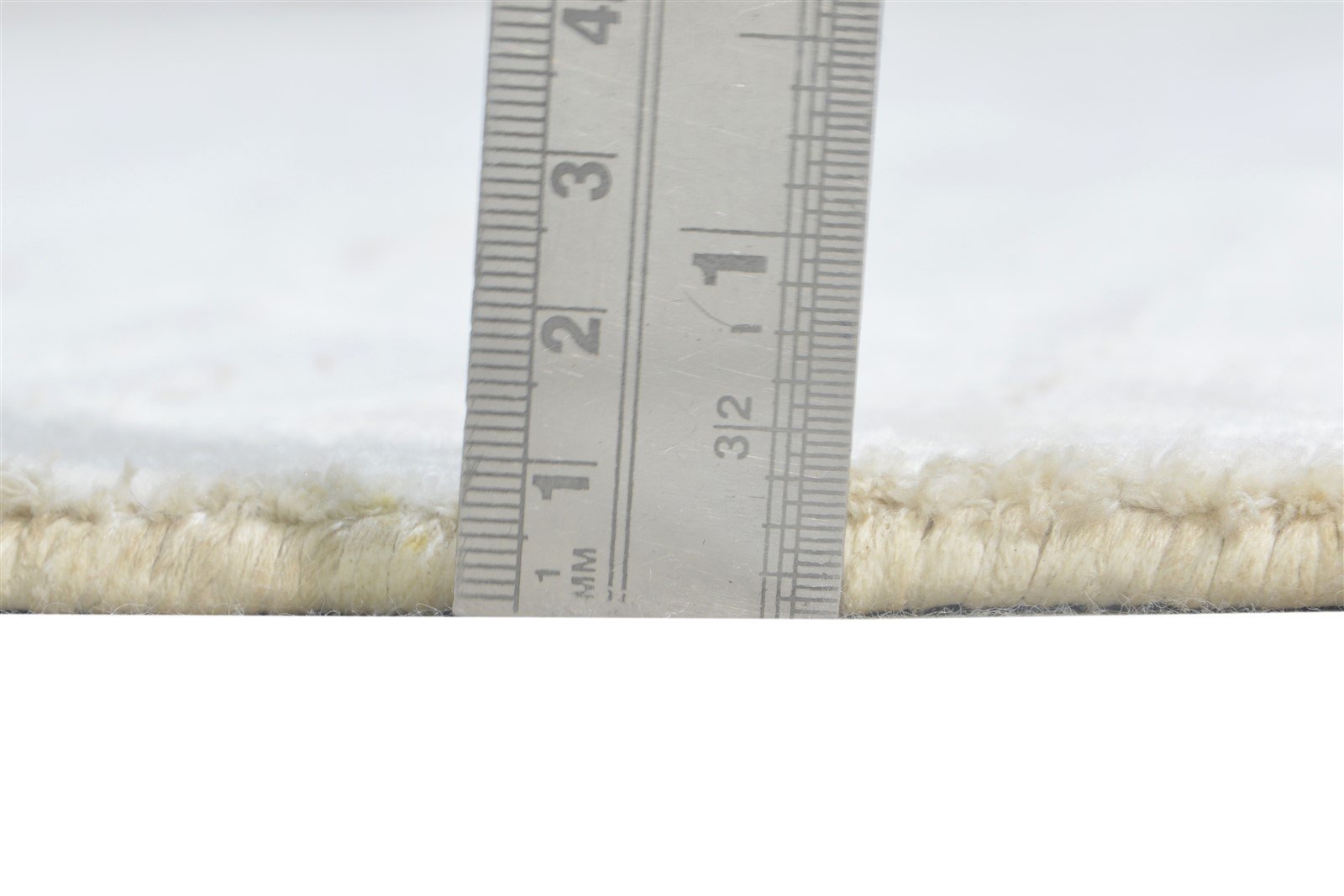 Hand Woven Off-White Silk Rug 8' X 10' Modern Scandinavian Solid Large Carpet   7864574607509