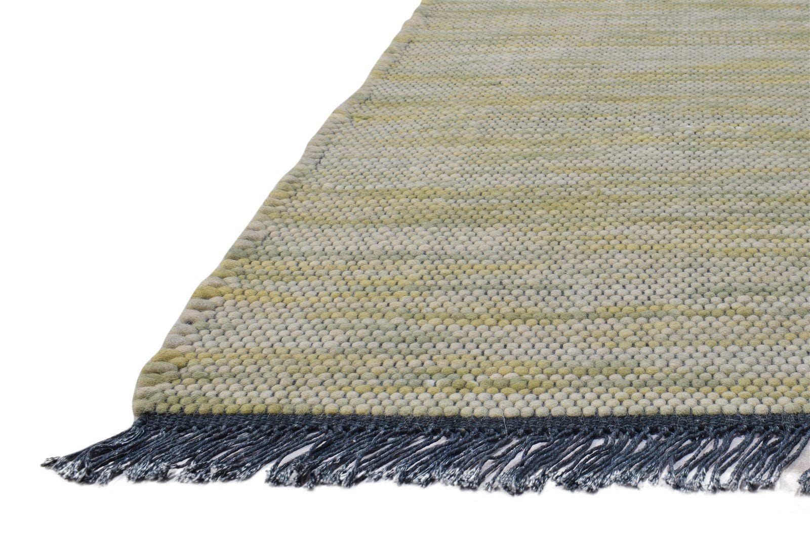 Hand Woven Sage Wool Rug 4' X 6' Modern Scandinavian Solid Room Size Carpet   7865072648341