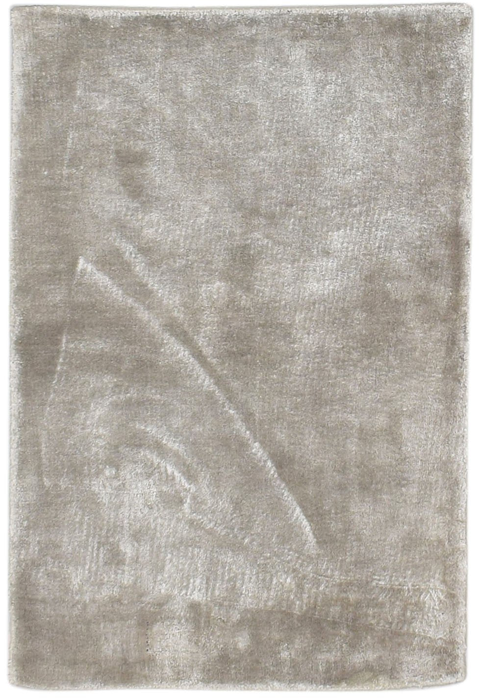 Handloom Beige Pet Yarn Rug 1' X 2' Modern Scandinavian Solid Small Carpet   7864087085205