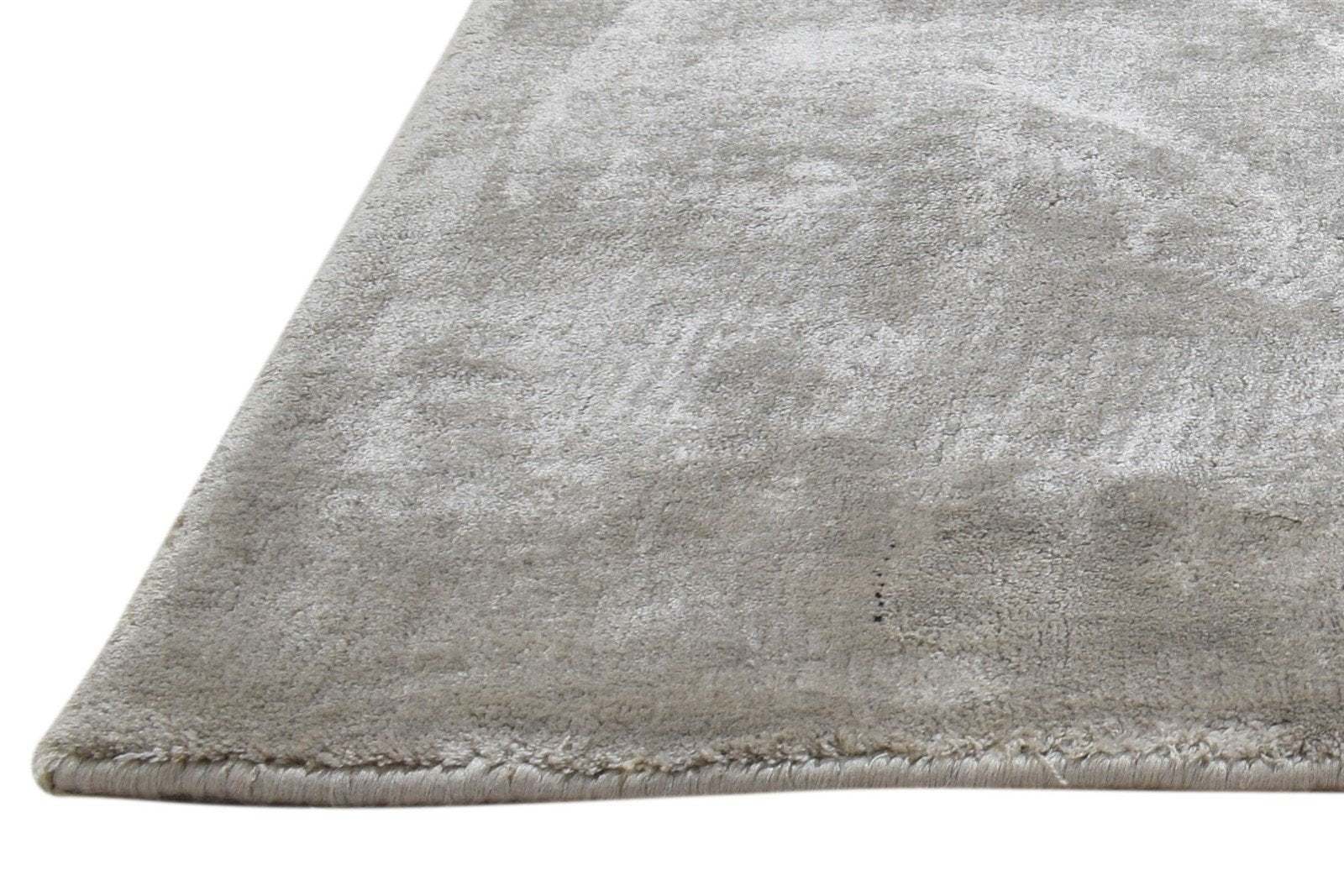 Handloom Beige Pet Yarn Rug 1' X 2' Modern Scandinavian Solid Small Carpet   7864087085205