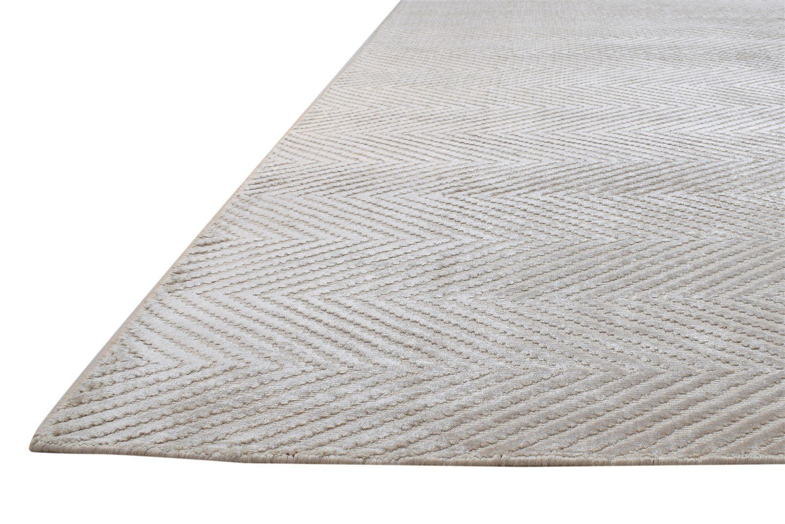 Handloom Beige Silk Rug 5' X 8' Modern Scandinavian Diamond Room Size Carpet   7864772624533
