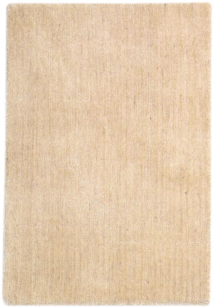 Handloom Beige Wool / Jute Rug 2' X 3' Modern Scandinavian Solid Small Carpet   7865138249877