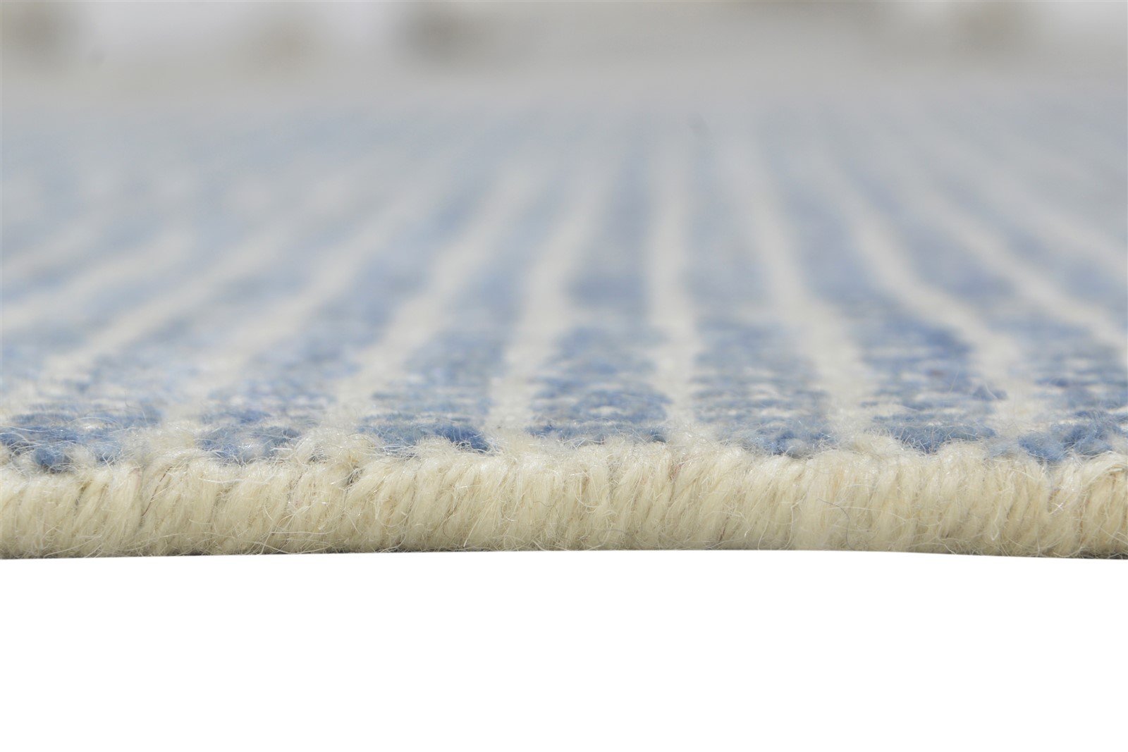 Handloom Blue Wool / Silk Rug 4X6 Modern Scandinavian Solid Room Size Carpet   7864159240341