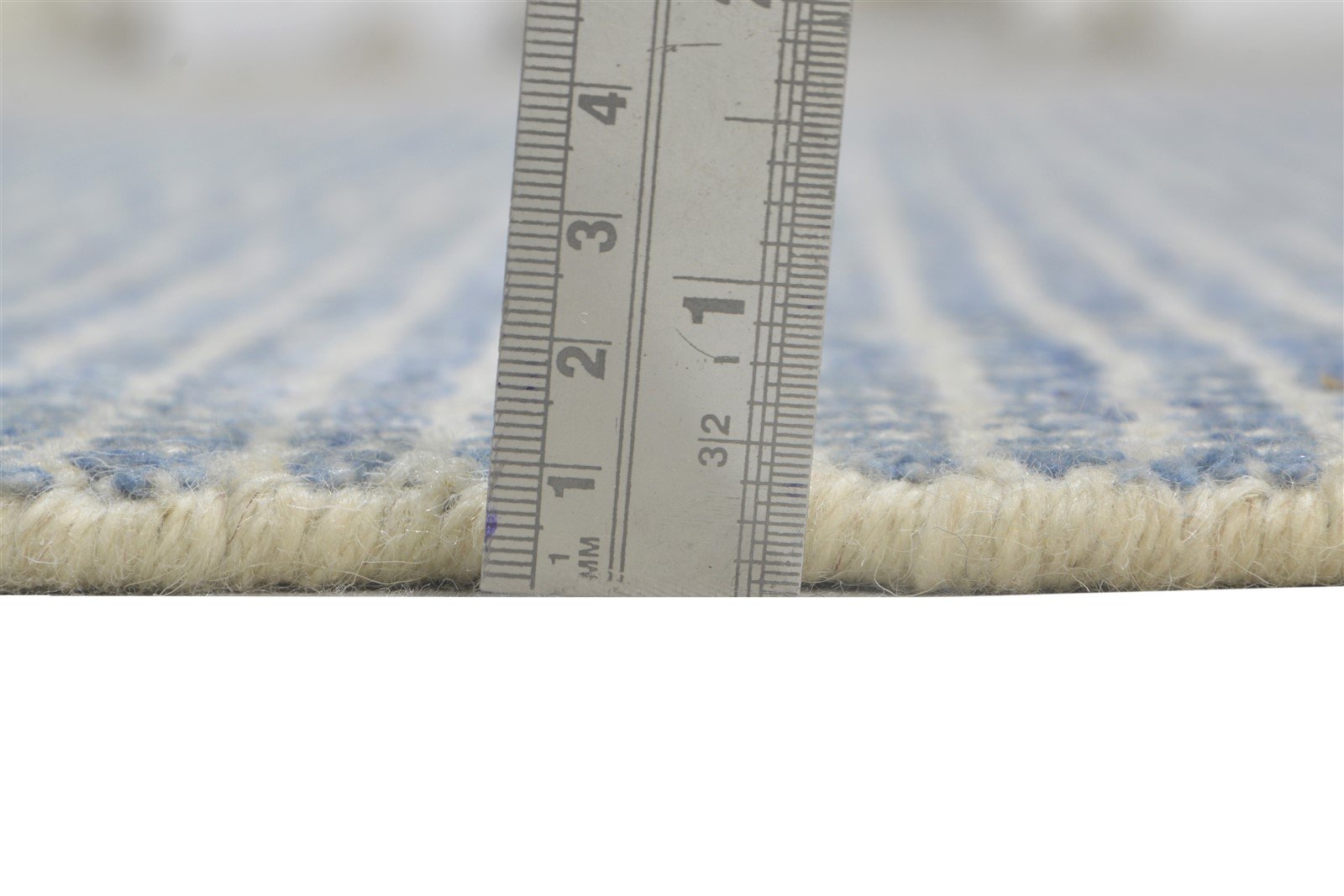 Handloom Blue Wool / Silk Rug 4X6 Modern Scandinavian Solid Room Size Carpet   7864159240341