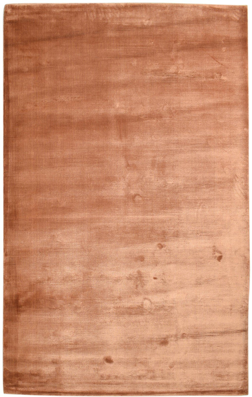 Handloom Brown Silk Rug 5' X 8' Modern Scandinavian Solid Room Size Carpet   7860698677397