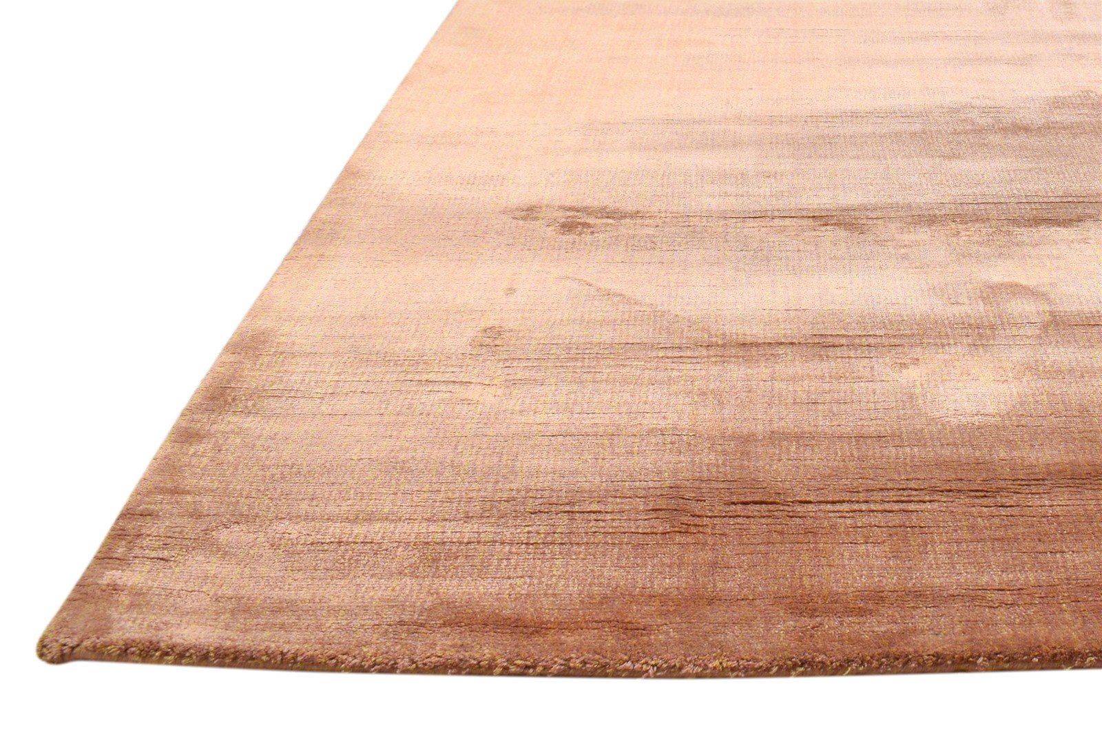 Handloom Brown Silk Rug 5' X 8' Modern Scandinavian Solid Room Size Carpet   7860698677397