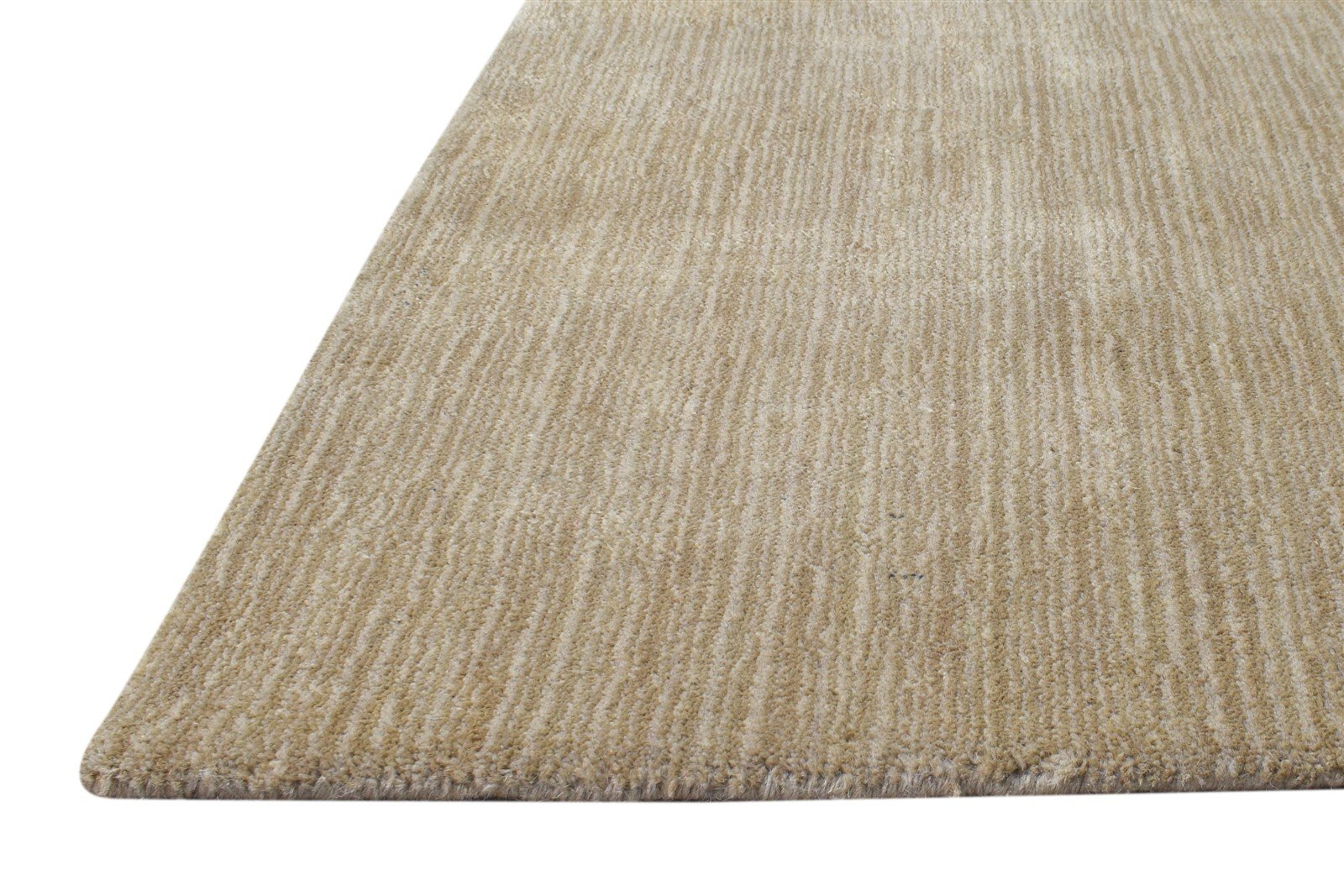 Handloom Brown Wool / Jute Rug 2' X 3' Modern Scandinavian Solid Small Carpet   7865137660053