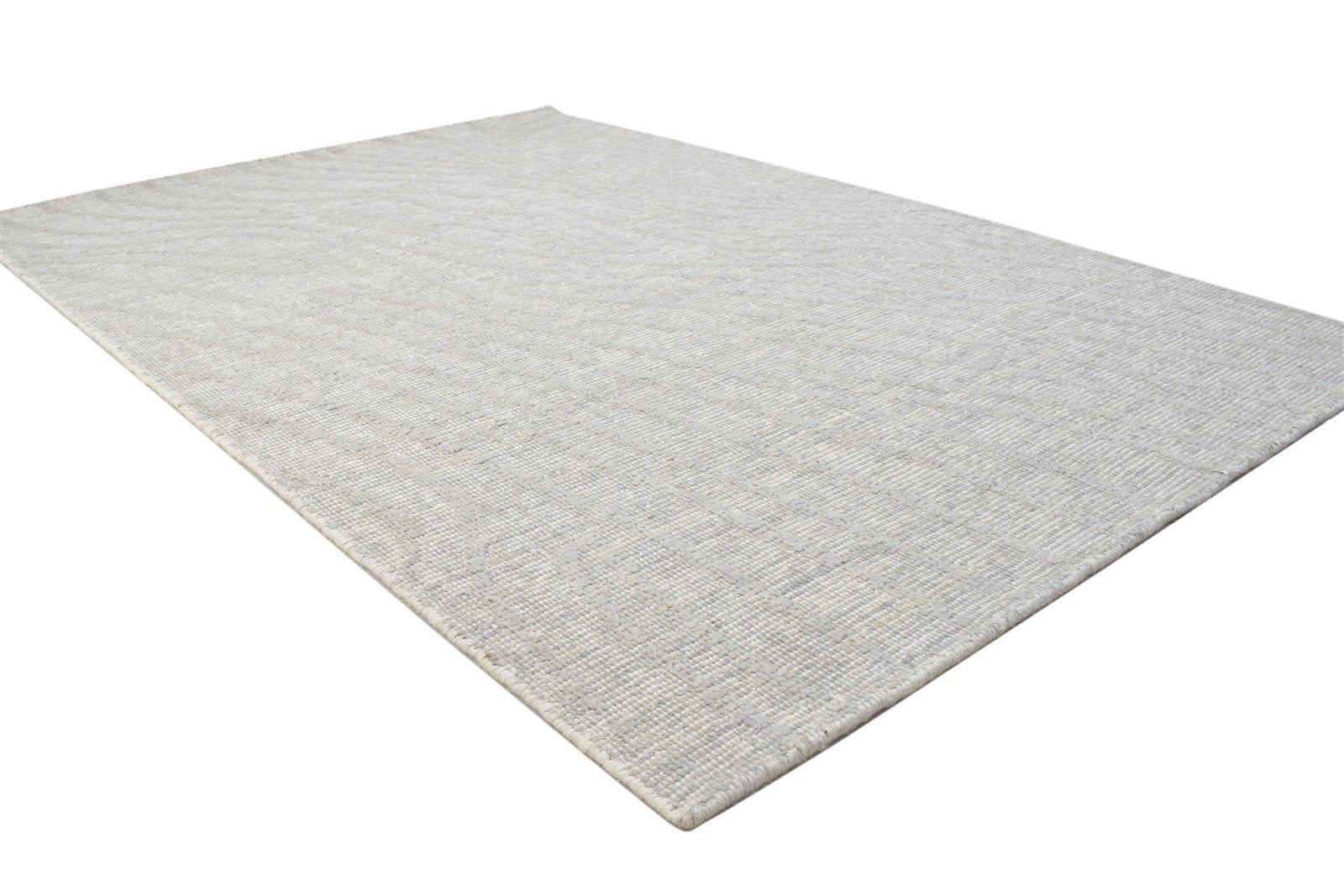 Handloom Brown Wool Rug 4' X 6' Modern Scandinavian Abstract Room Size Carpet   7864152293525