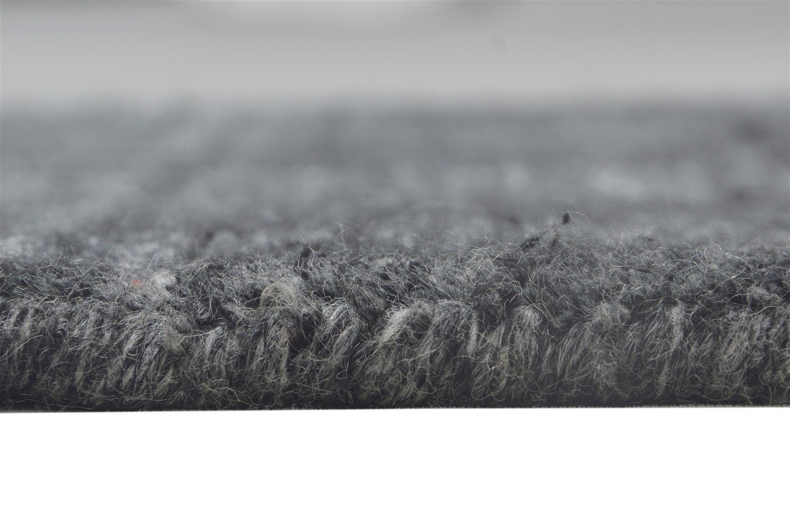 Handloom Charcoal Wool Rug 2' X 2' Modern Scandinavian Solid Small Carpet   7864130142357