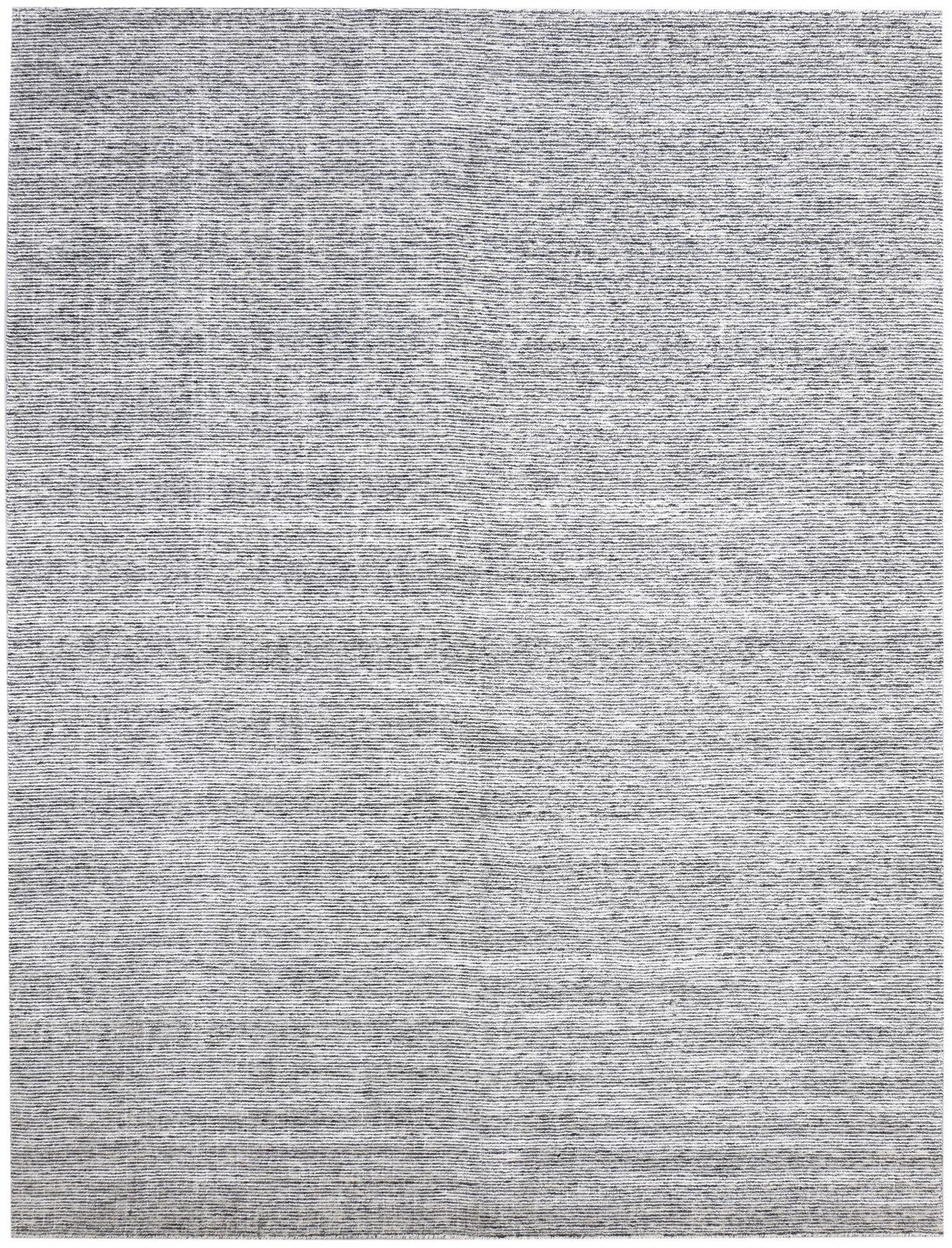 Handloom Charcoal Wool / Silk Rug 9X12 Modern Scandinavian Solid Extra Large   7864398971029