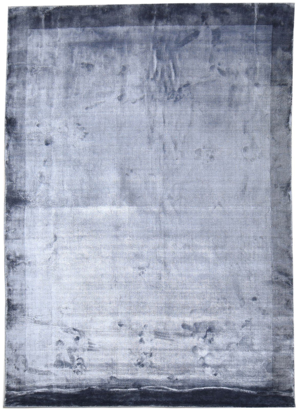 Handloom Dark Grey Silk Rug 6X8 Modern Scandinavian Bordered Room Size Carpet   7864361746581