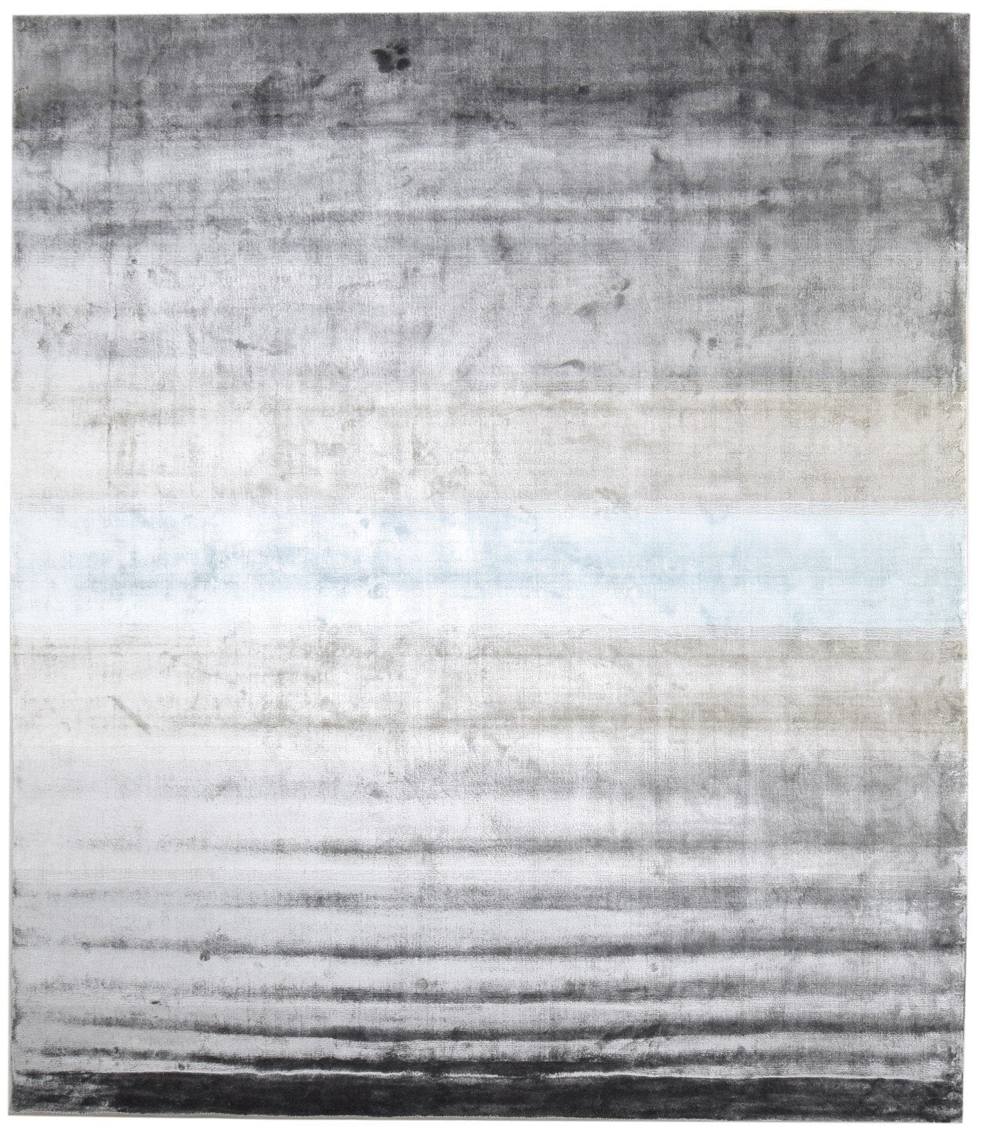 Handloom Dark Grey Silk Rug 8' X 10' Modern Scandinavian Solid Large Carpet   7864394743957
