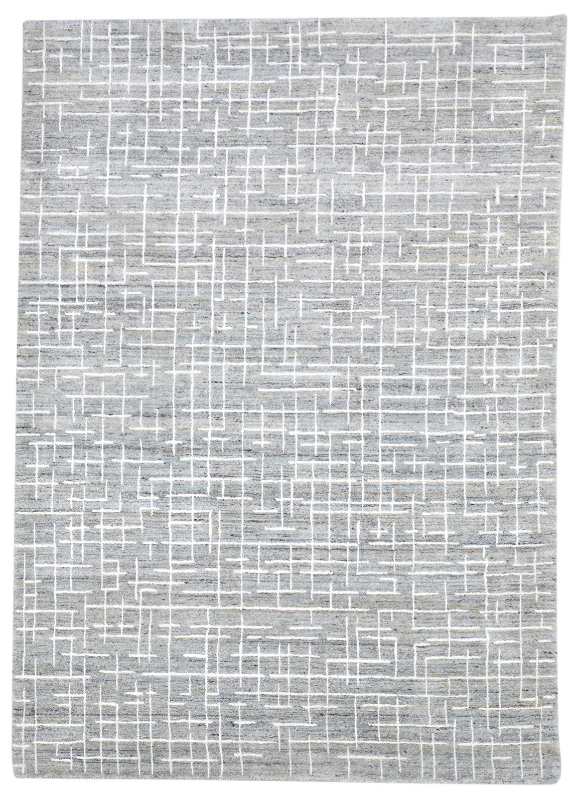 Handloom Dark Grey Wool / Silk Rug 5X8 Modern Scandinavian Abstract Room Size   7864233001109