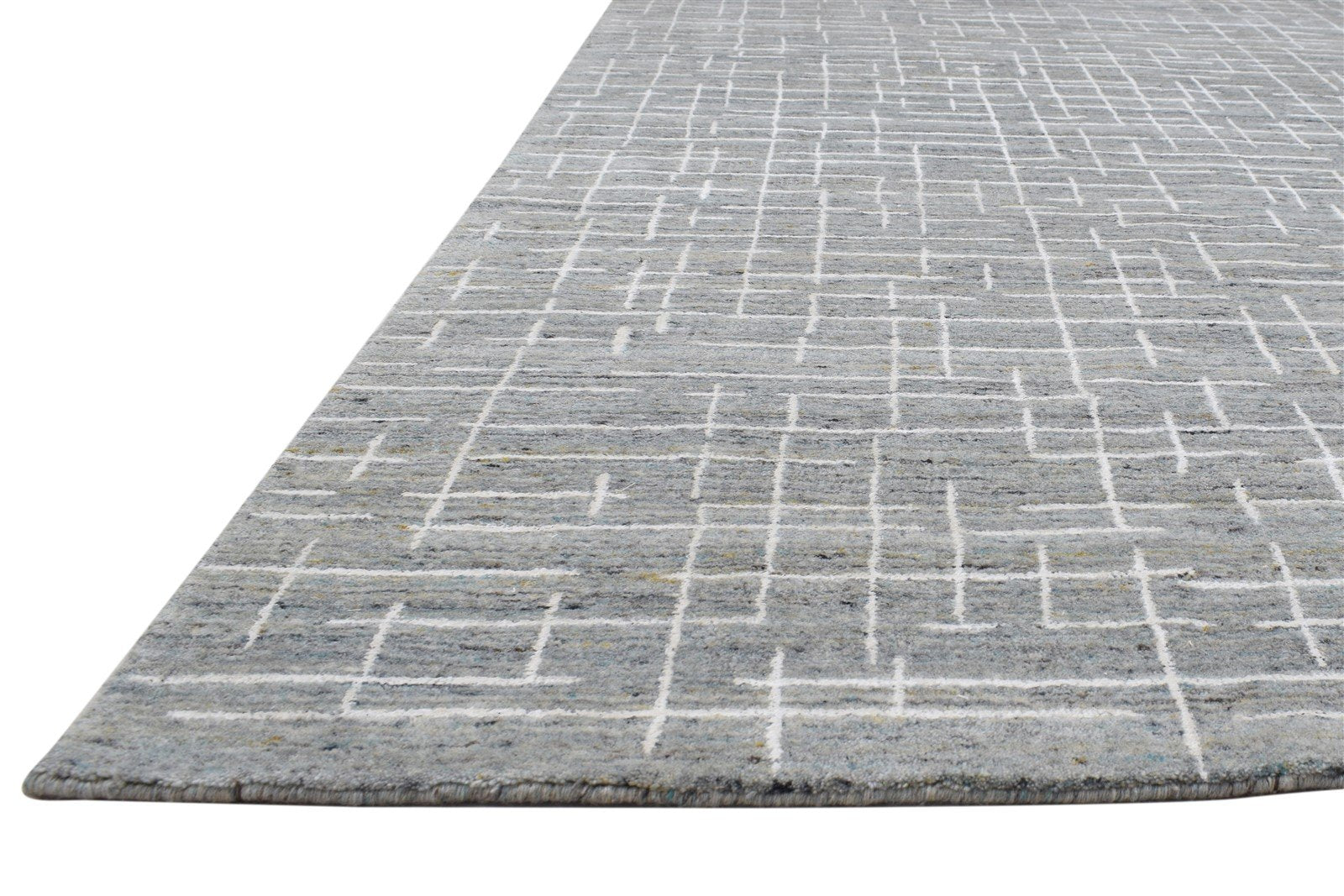 Handloom Dark Grey Wool / Silk Rug 5X8 Modern Scandinavian Abstract Room Size   7864233001109