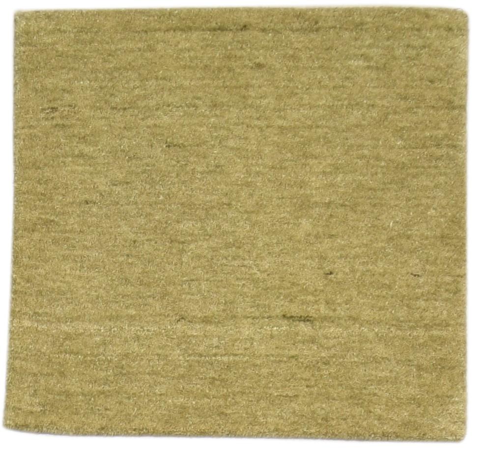 Handloom Gold Wool Rug 2' X 2' Modern Scandinavian Solid Small Carpet   7864127029397