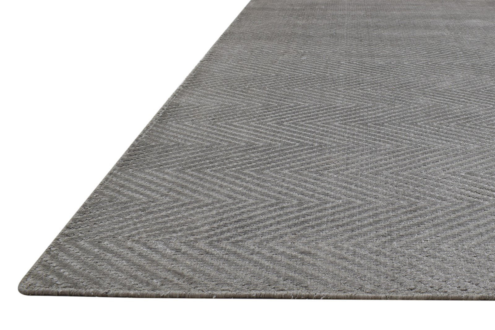 Handloom Grey Silk Rug 5' X 8' Modern Scandinavian Diamond Room Size Carpet   7864156487829